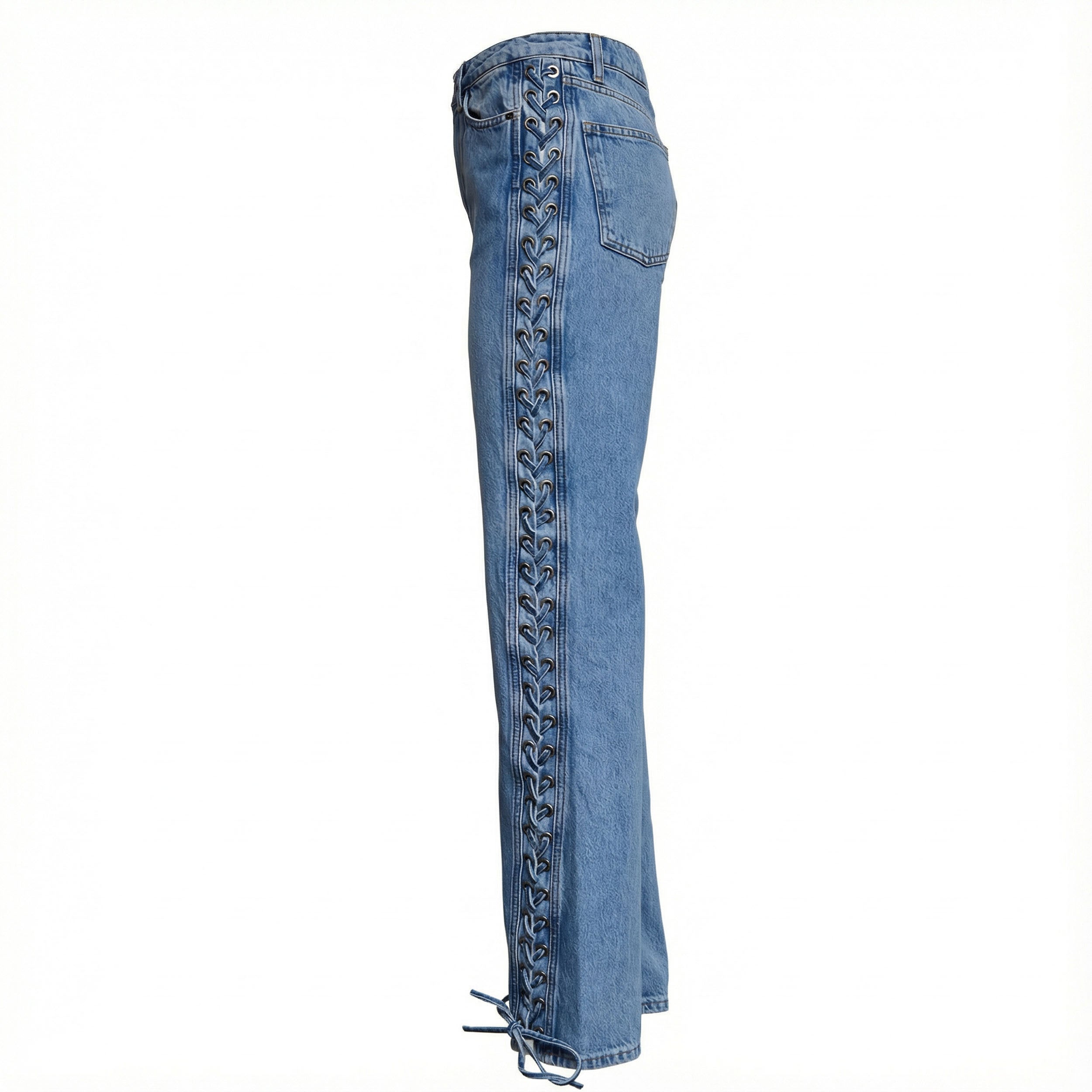 Totama Twisted Lace-Up Jeans