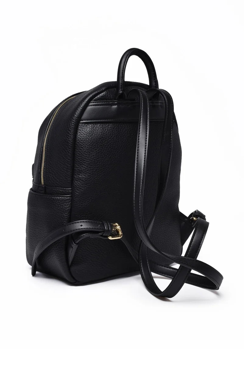 Black Polyurethane Backpack