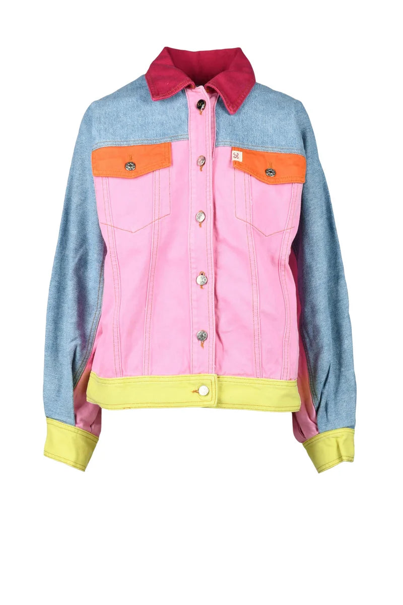 Multicolore Patchwork Jacket with Artistic Design