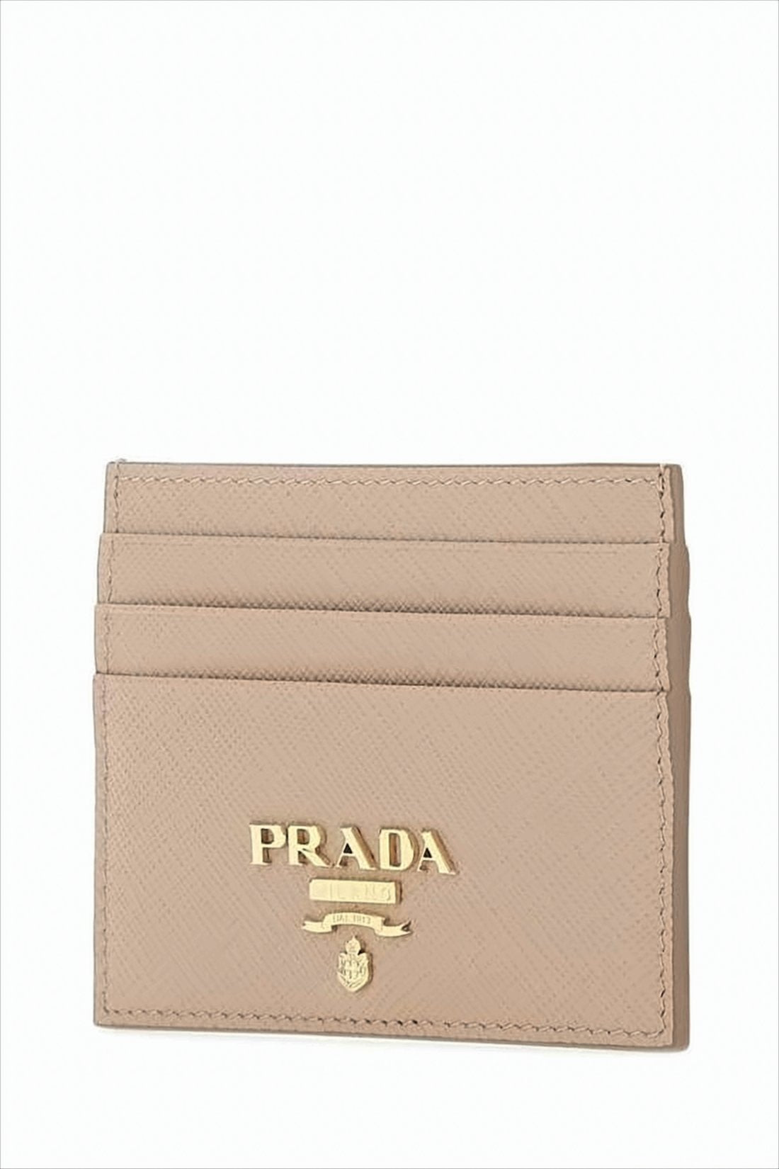 Textured Cardholder with Metallic Logo Emblem