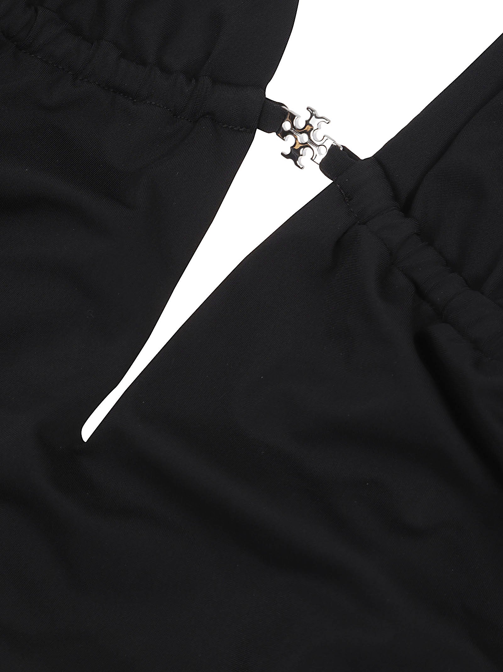 Black One-Piece Swimsuit With Knot Closure