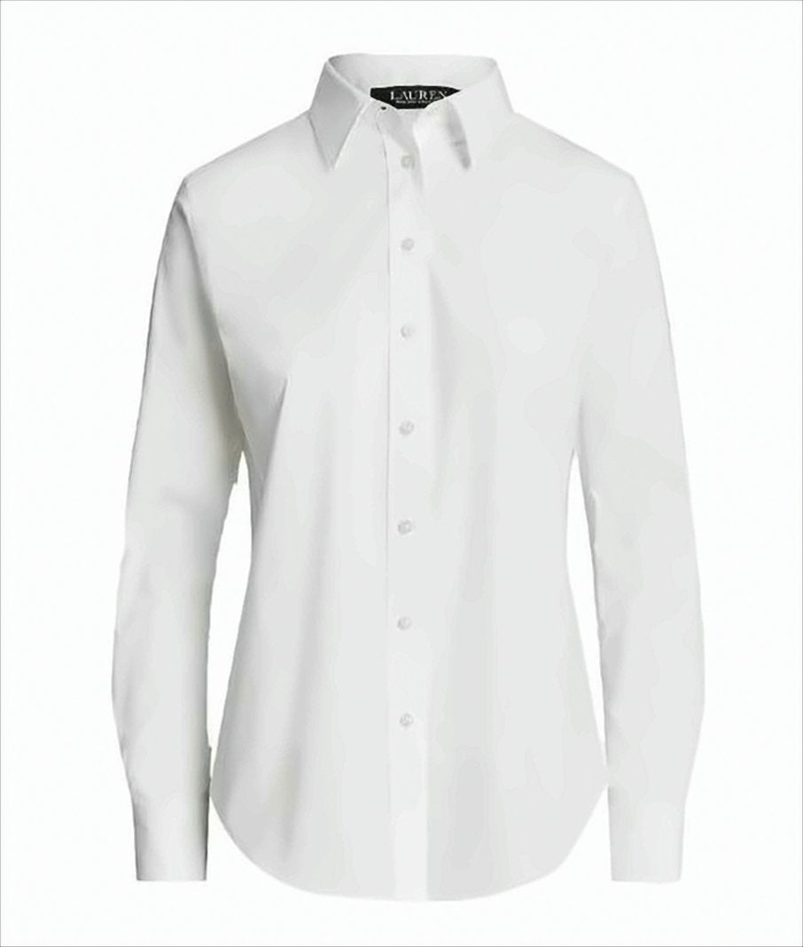 Crisp White Long-Sleeved Shirt