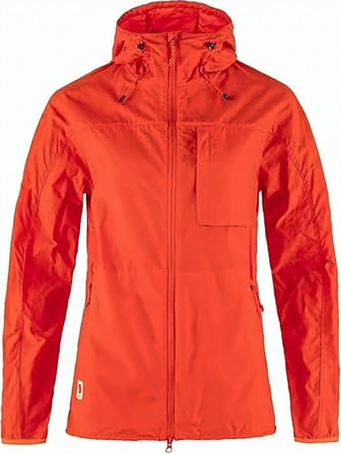 Functional Hooded Orange Jacket with Silhouette