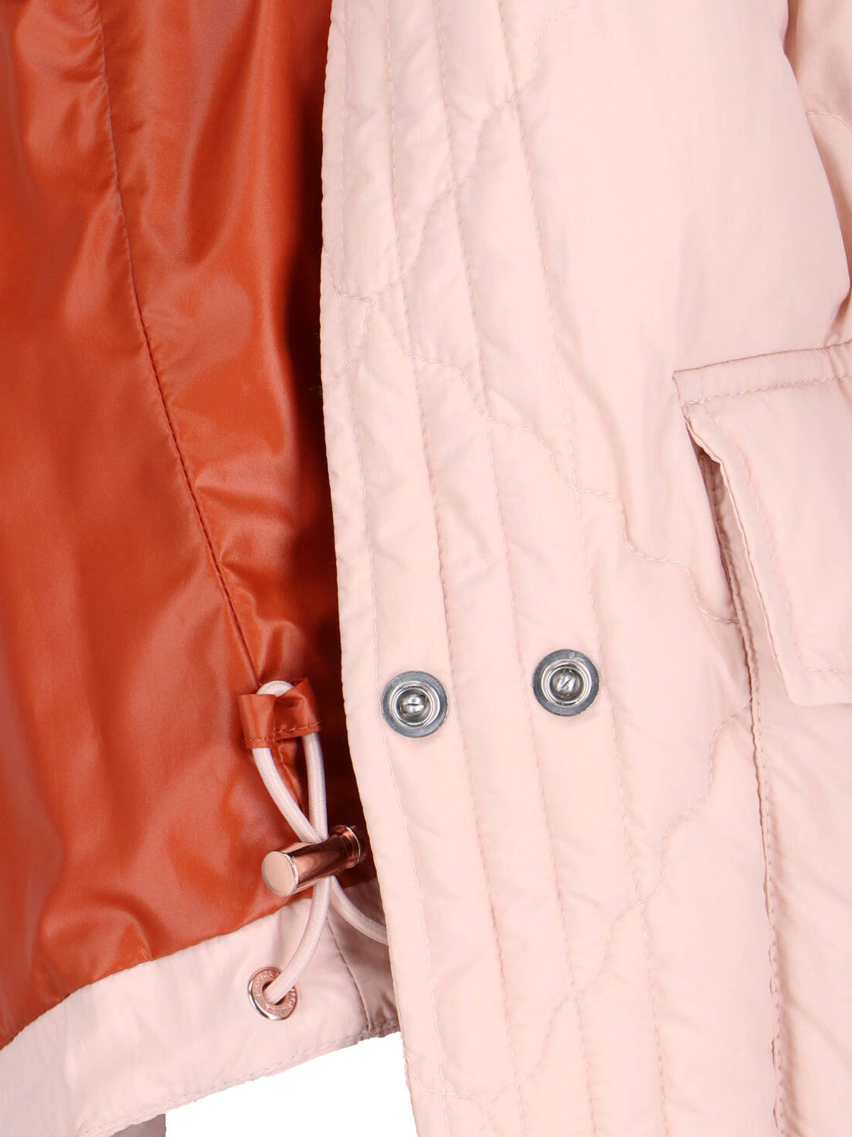 Pink Padded High-Collar Quilted Vest