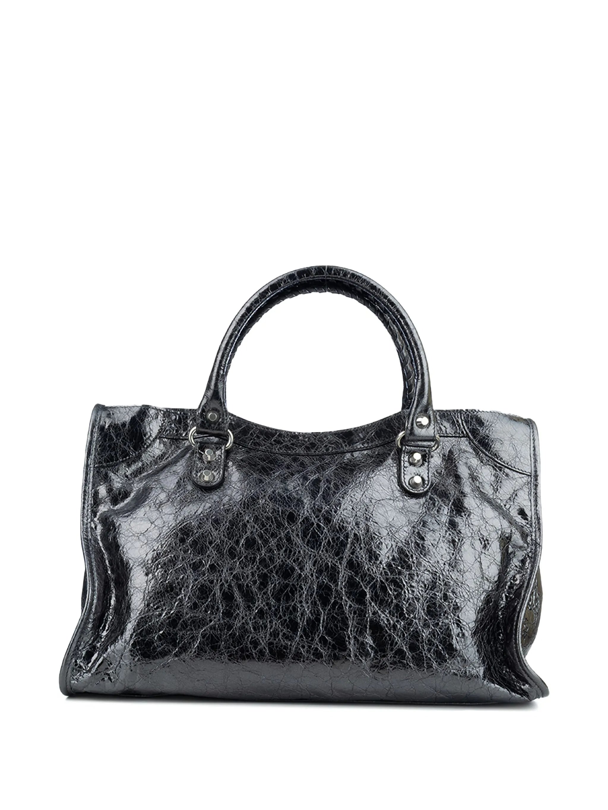 Black Le City Medium Textured Handbag