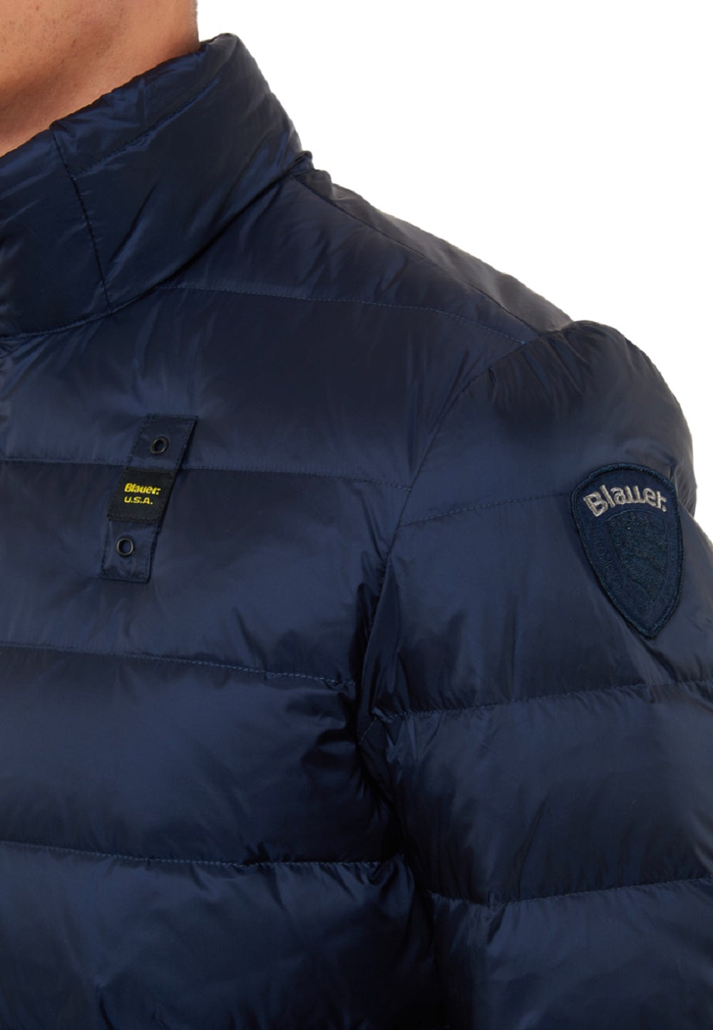 Quilted Down Jacket With Fixed Hood
