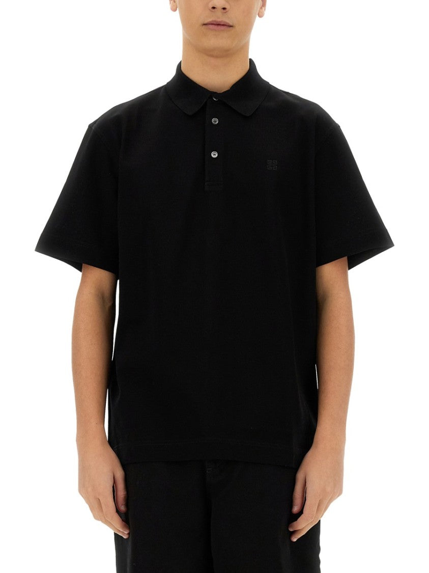 Classic Black Cotton Polo