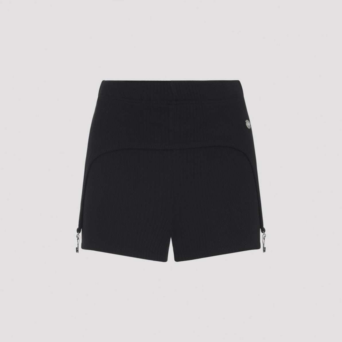 High-Waisted Black Bermuda Shorts