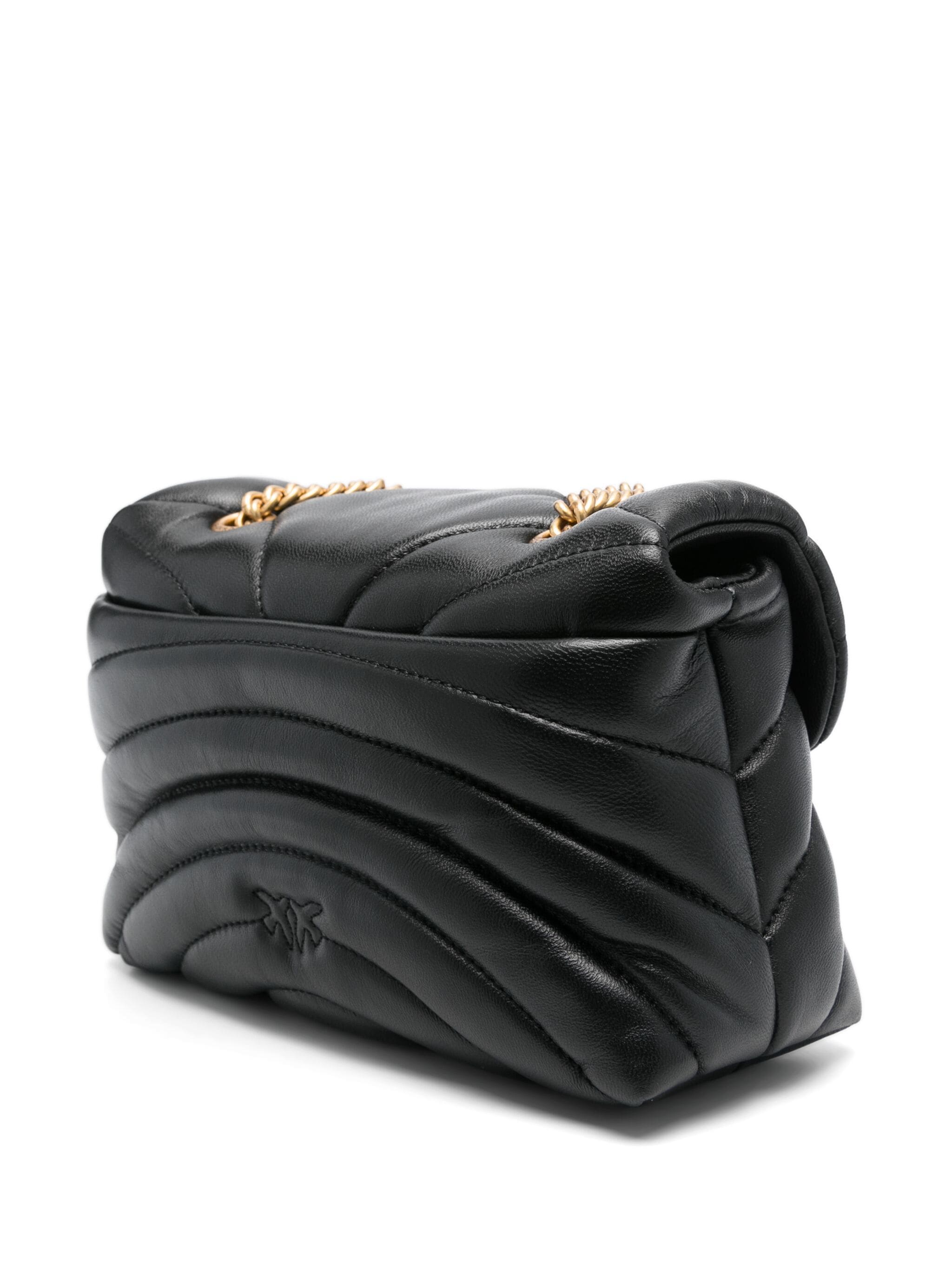 Love Puff Butterfly-Quilted Leather Satchel