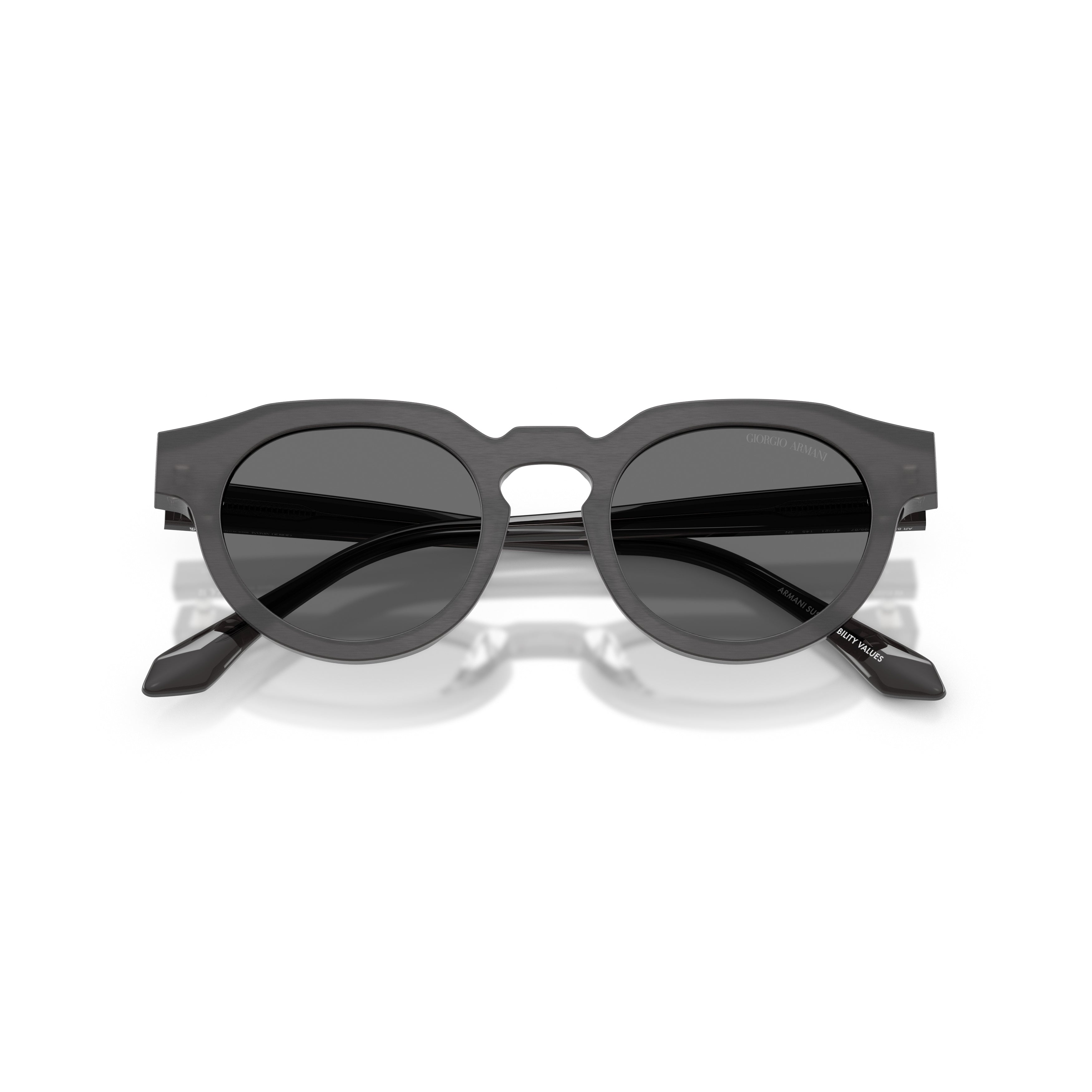 0ar8255u Black Acetate Sunglasses with Keyhole Bridge