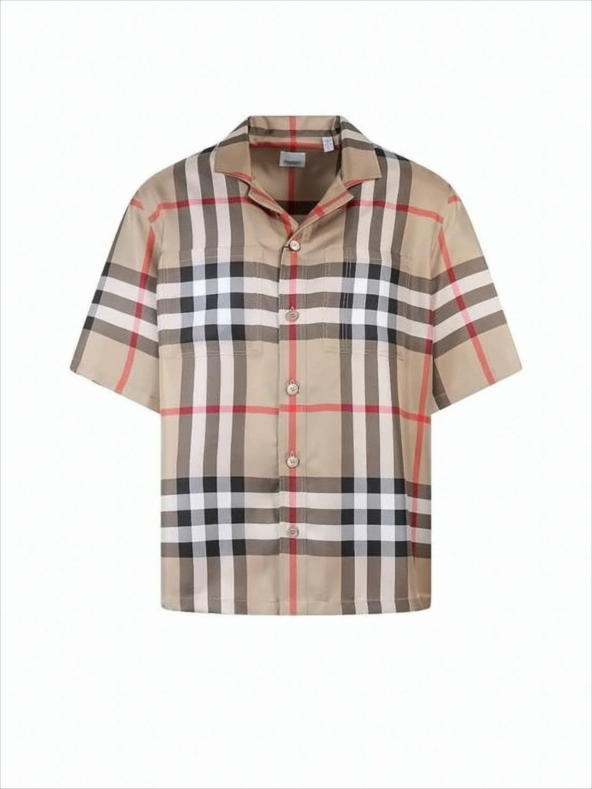 Short-Sleeved Silk Shirt
