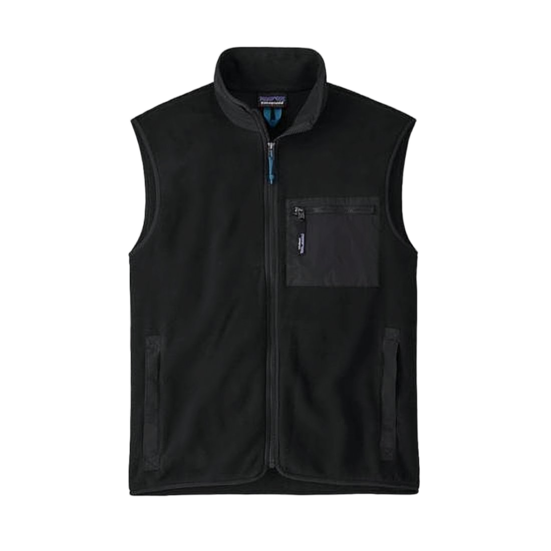 Minimalist Black Vest with High Collar