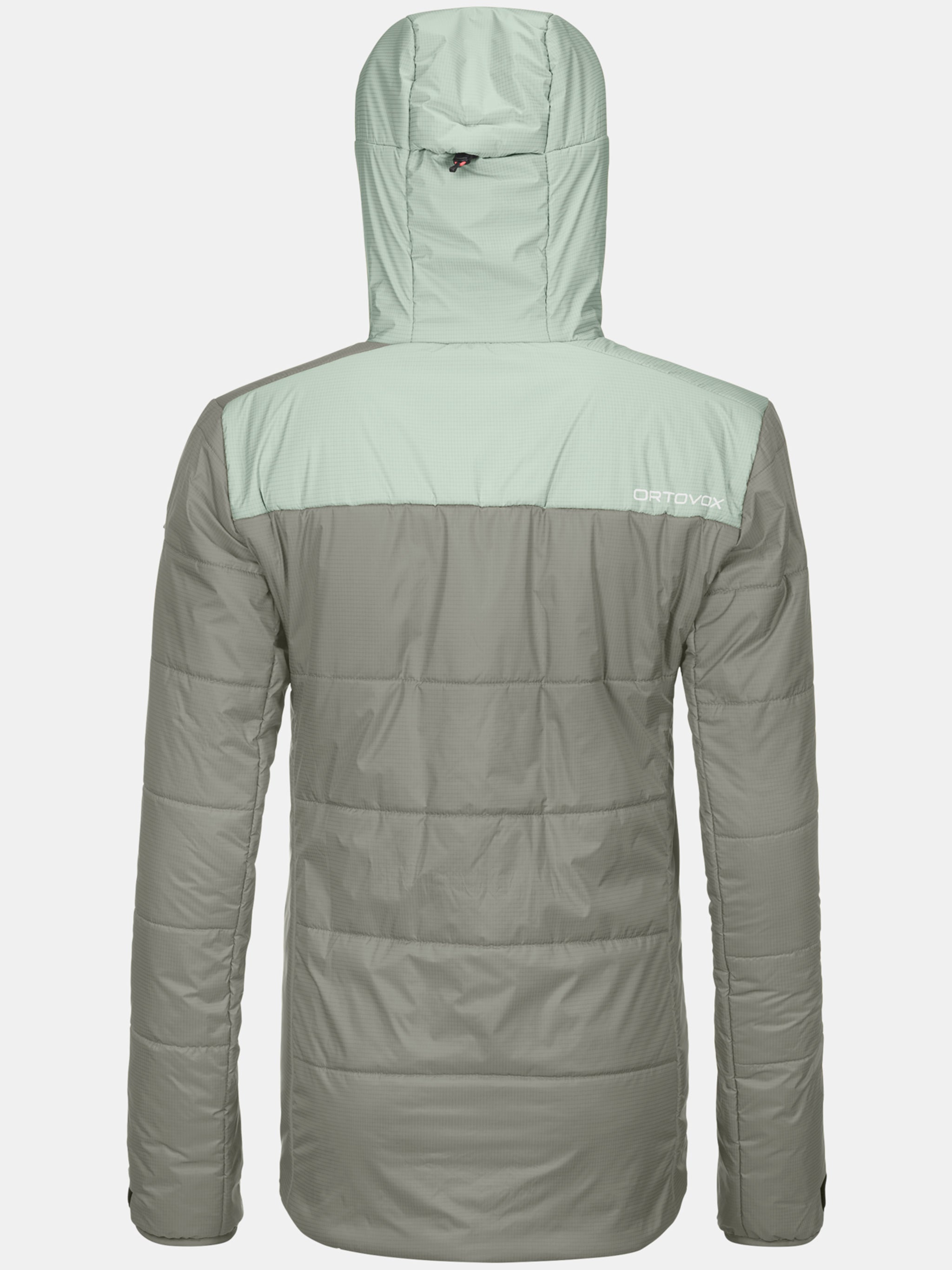 Grey Swisswool Zinal Quilted Hooded Ski Jacket