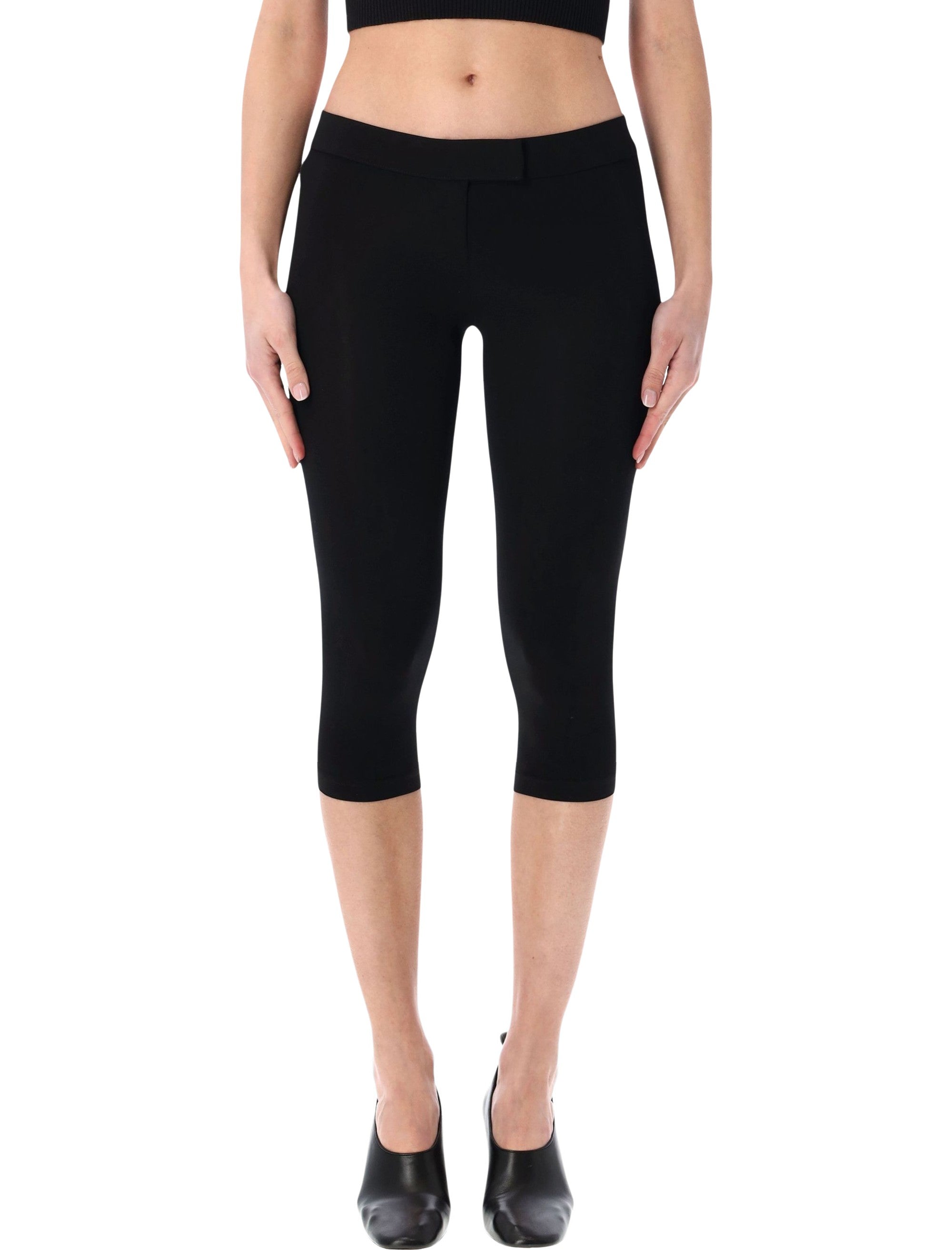 Mid-Rise Capri Pants in Soft Stretch Fabric