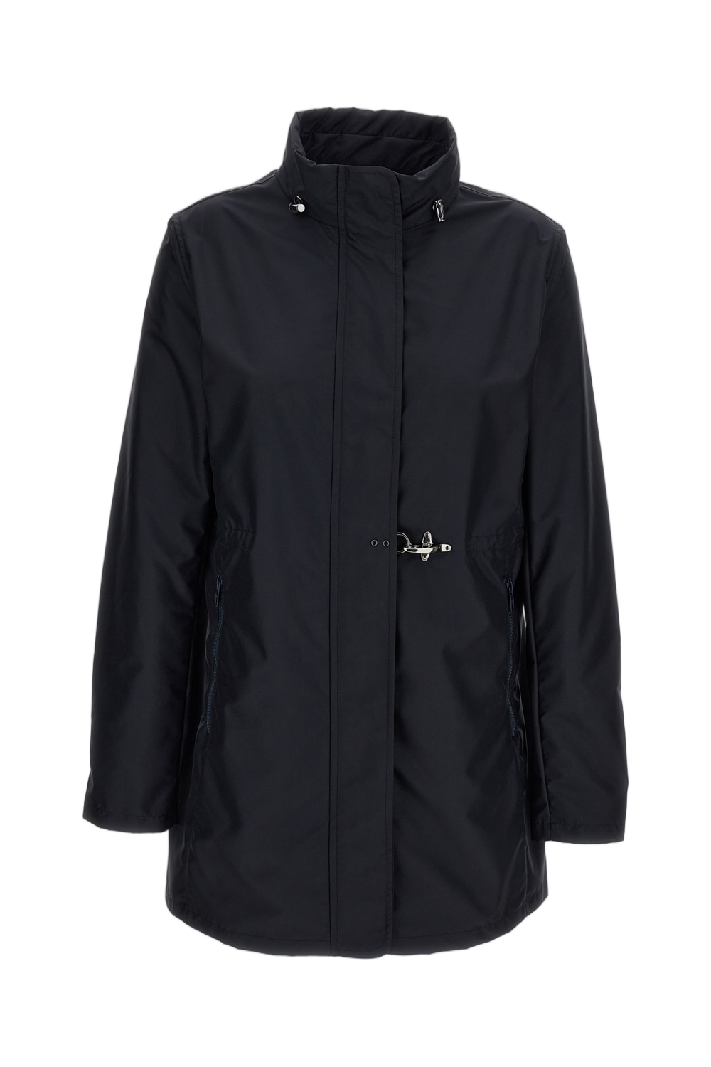 Technical Poplin Virginia Overcoat with Adjustable Drawstring
