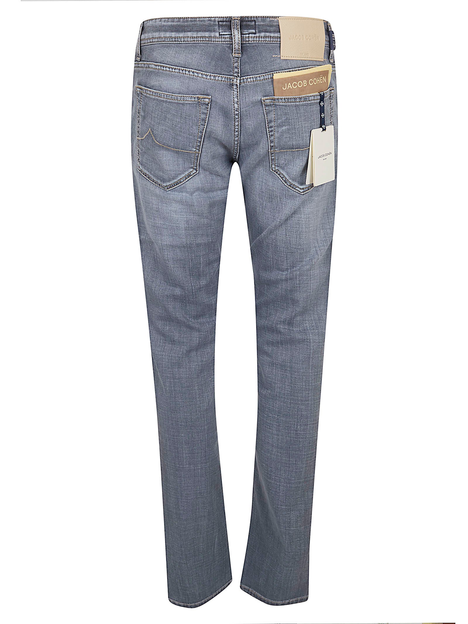 Light Grey Denim Jeans with Classic Fit