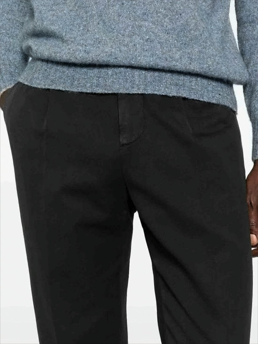 Straight Fit Tailored Cotton Pants