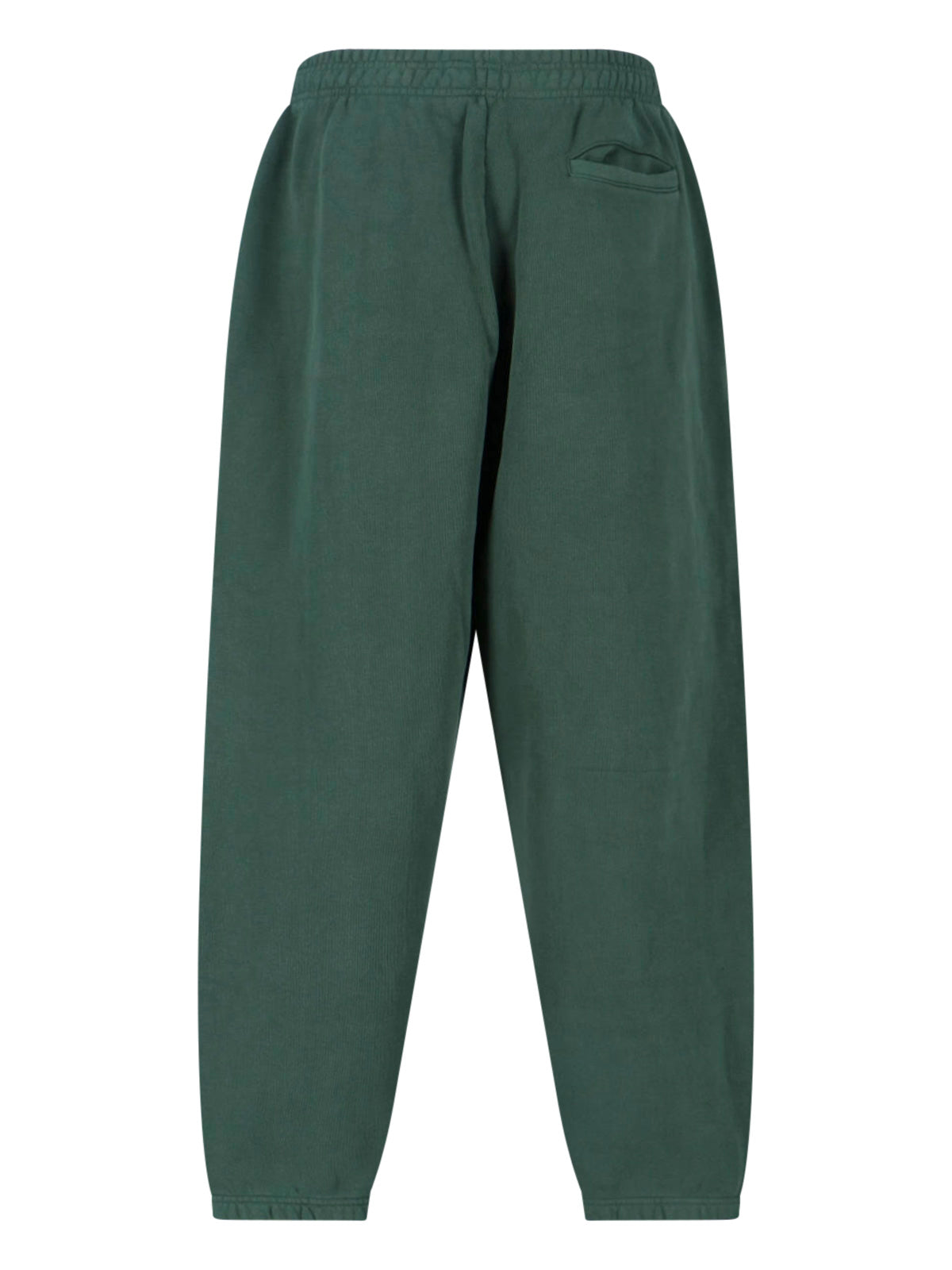 Green Relaxed-Fit Cotton Sports Pants