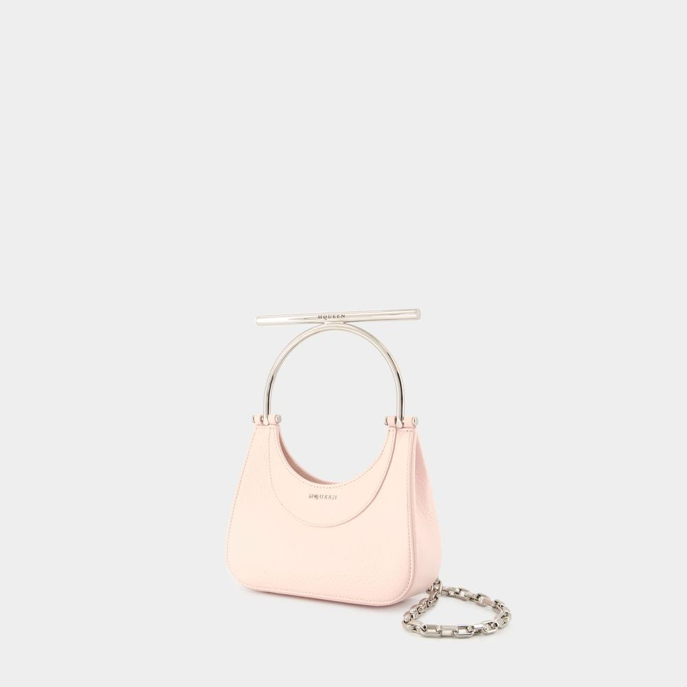 Mini Cross Bar Purse - Leather - Pink