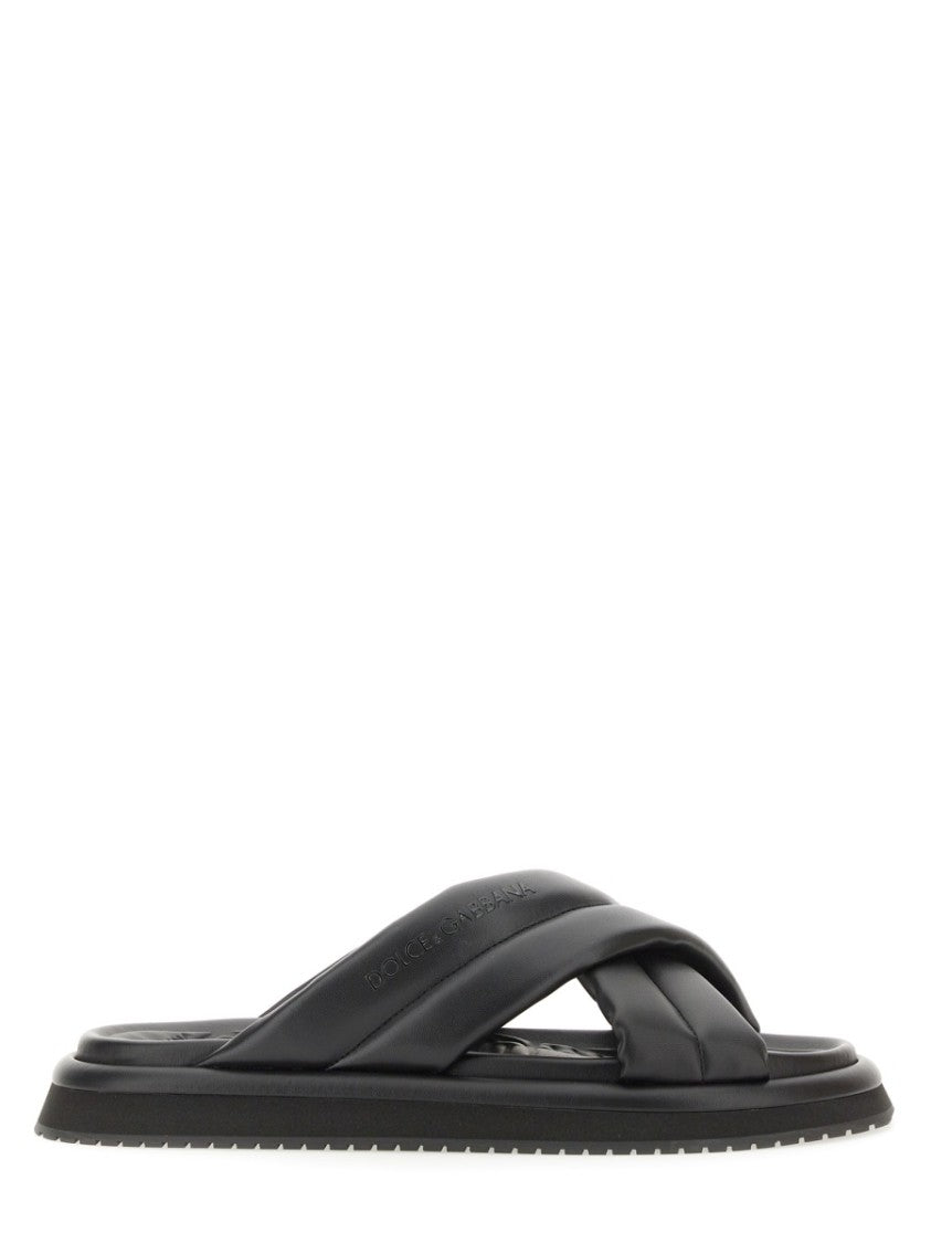 Nappa Effect Fabric Sandal