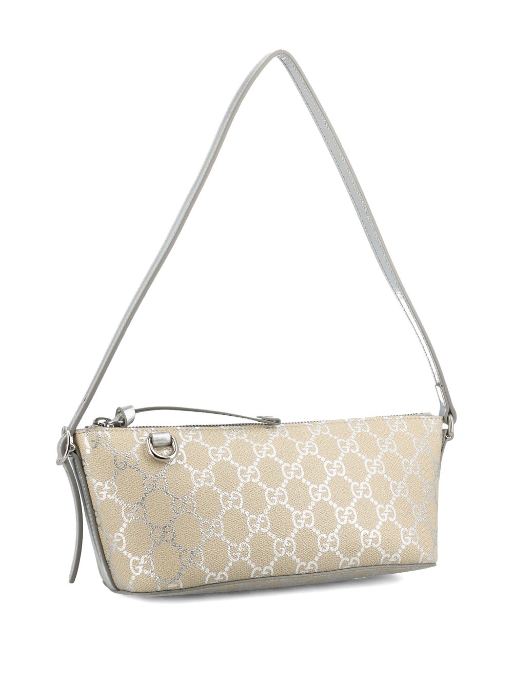 Rectangular Shoulder Bag With Subtle Monogram Pattern
