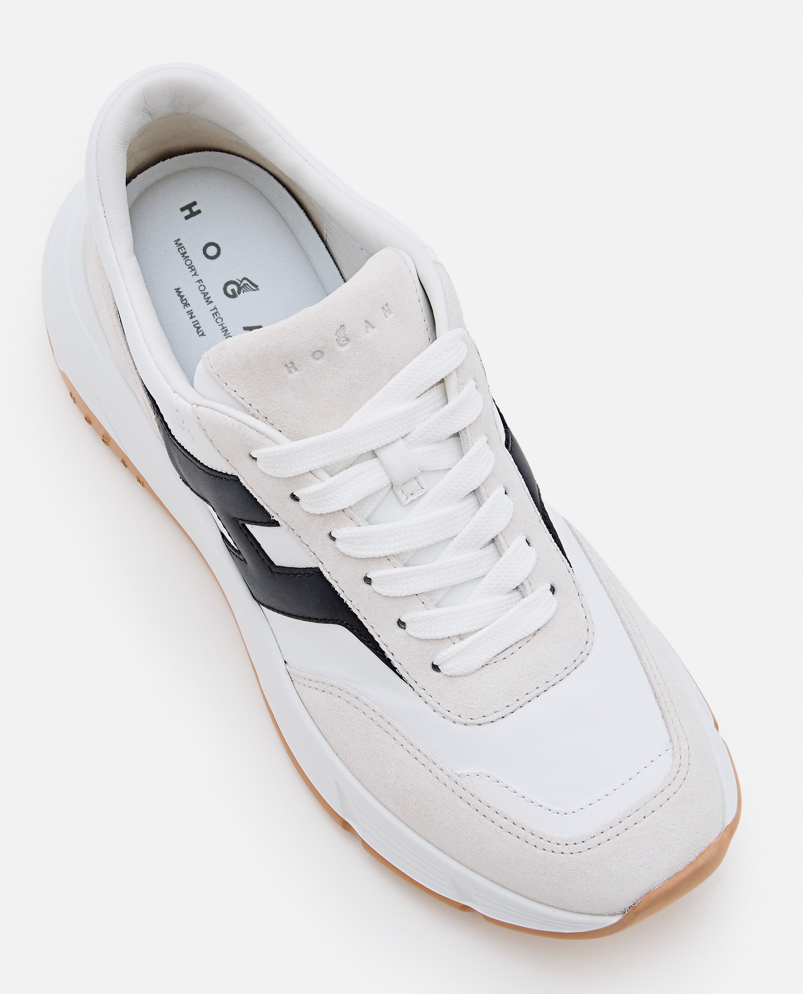 H669 White Leather Sneakers