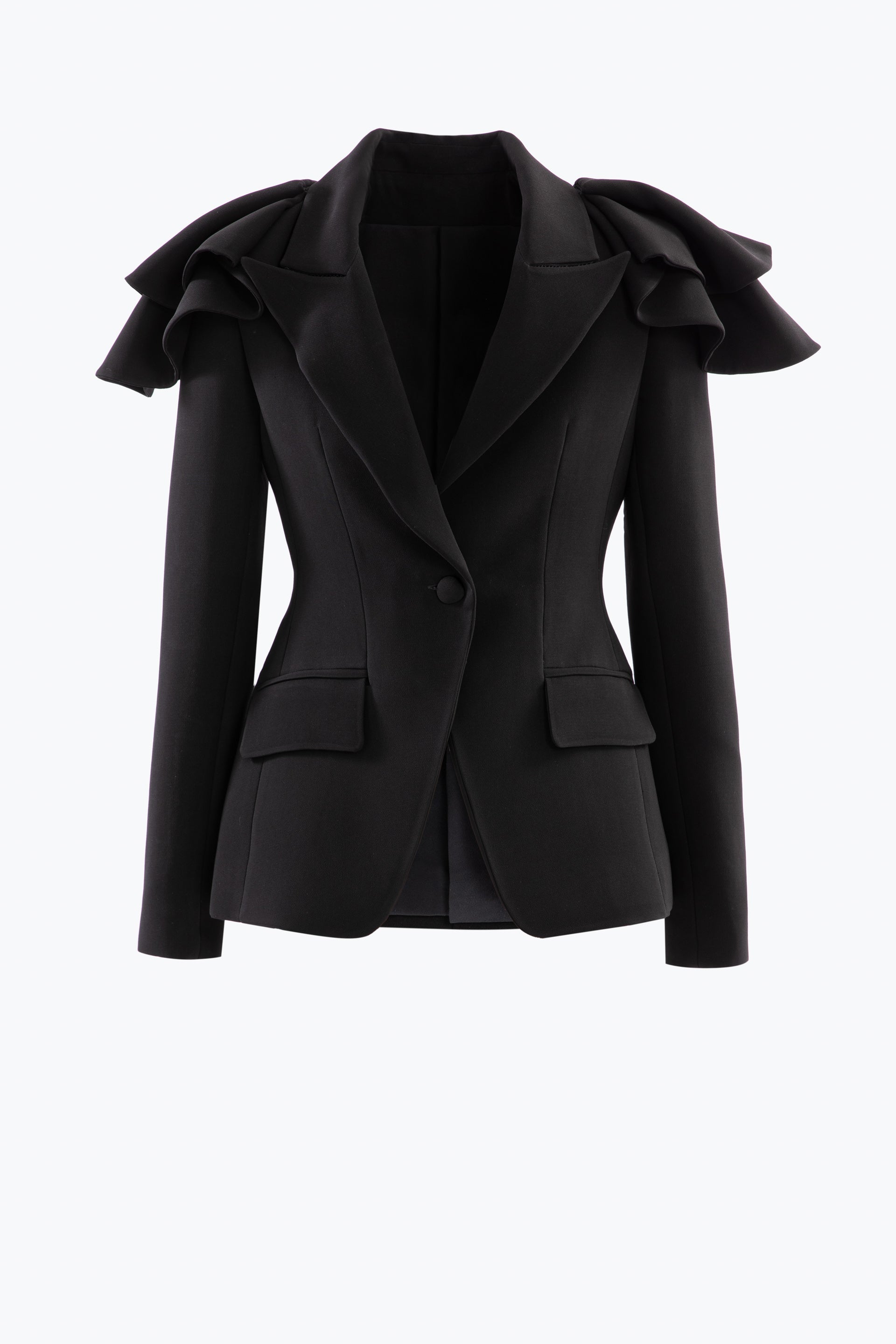 Ruffled Tailored Jacket