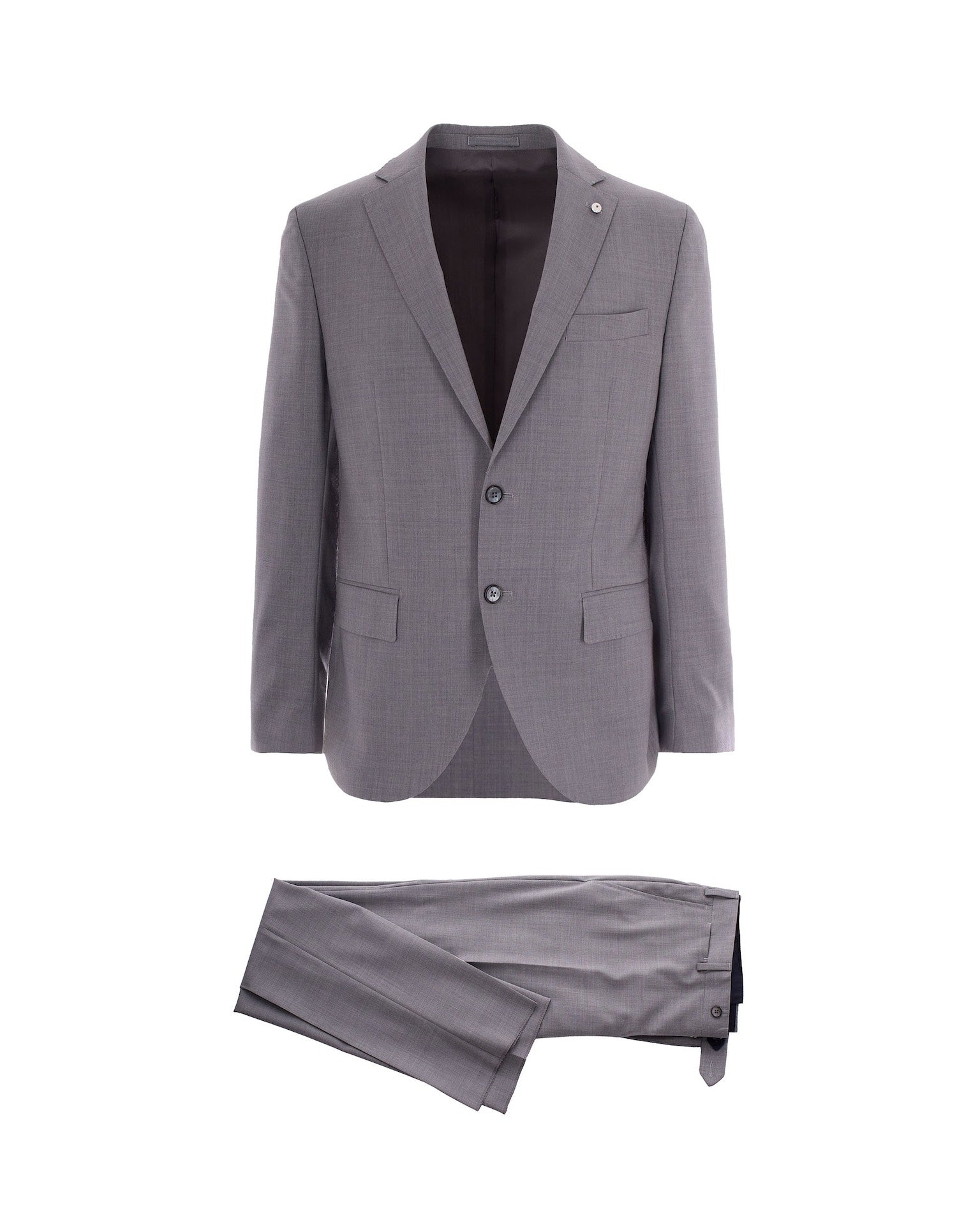 Pearl Grey Single-Breasted Suit