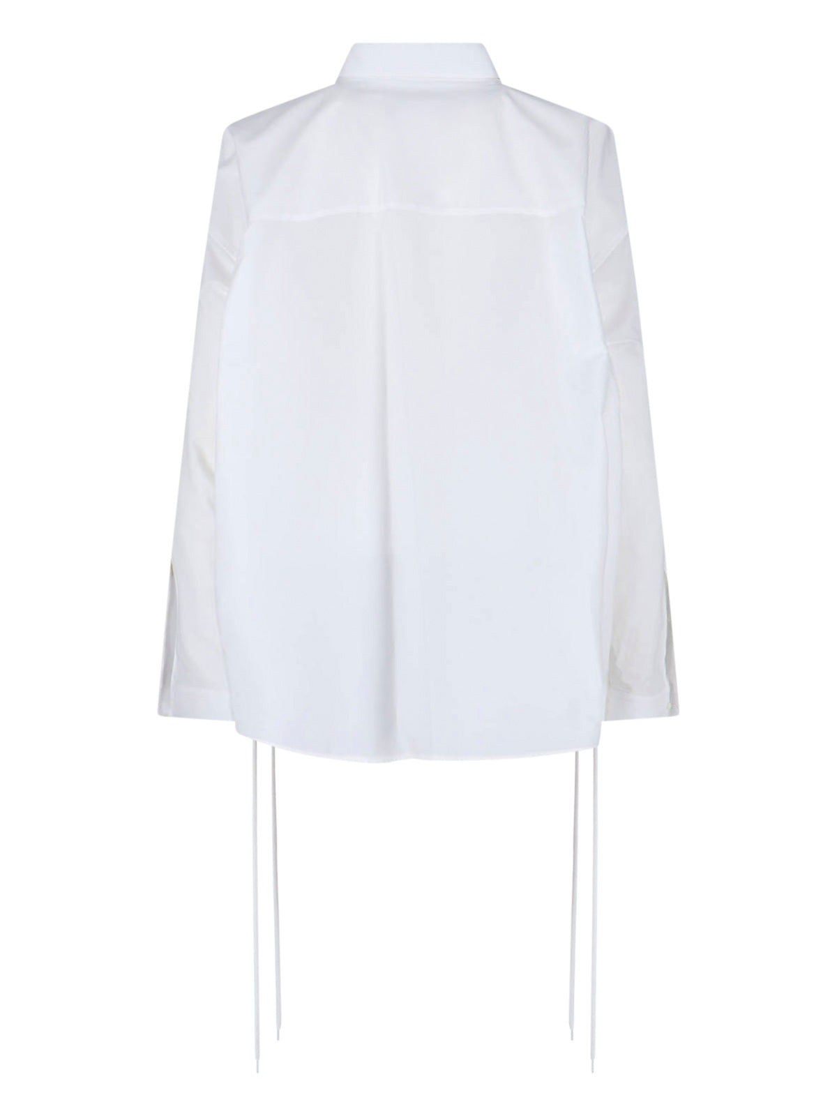 White Cotton Shirt with Laces