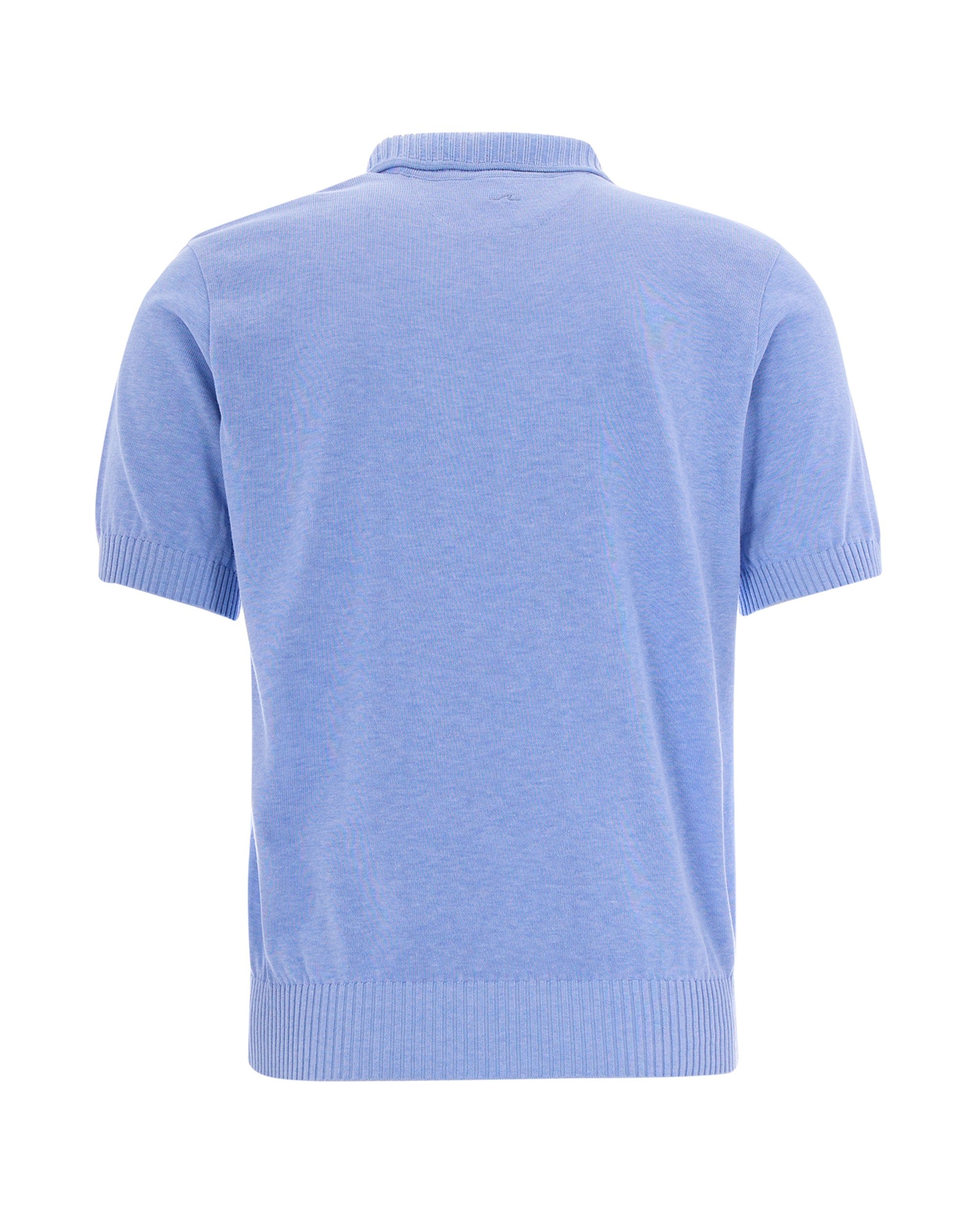 Light Blue Open Collar Polo Shirt