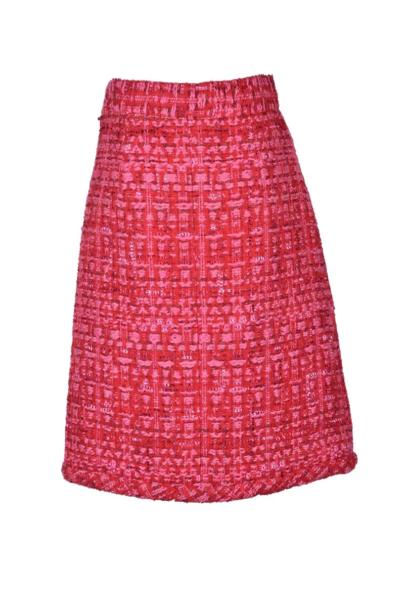 Bouclé Skirt - Fuchsia