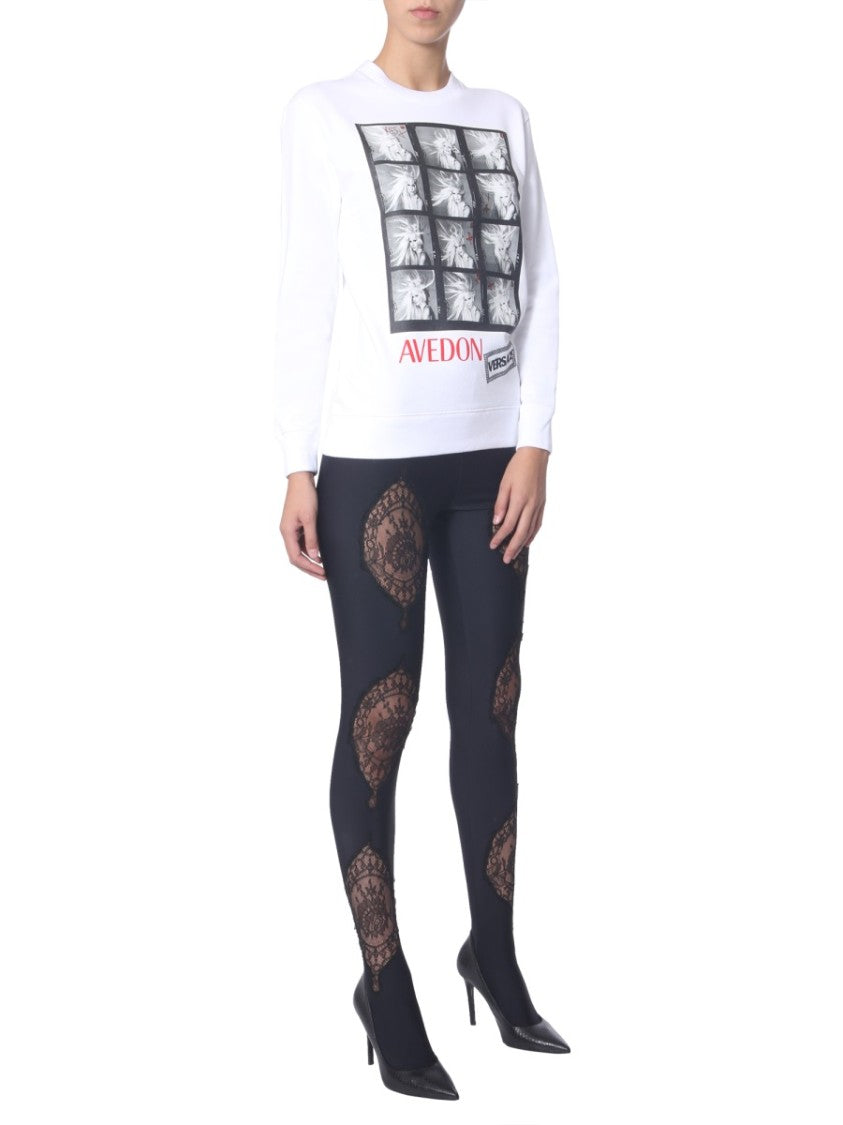 Photographic Print Crew Neck Sweatshirt