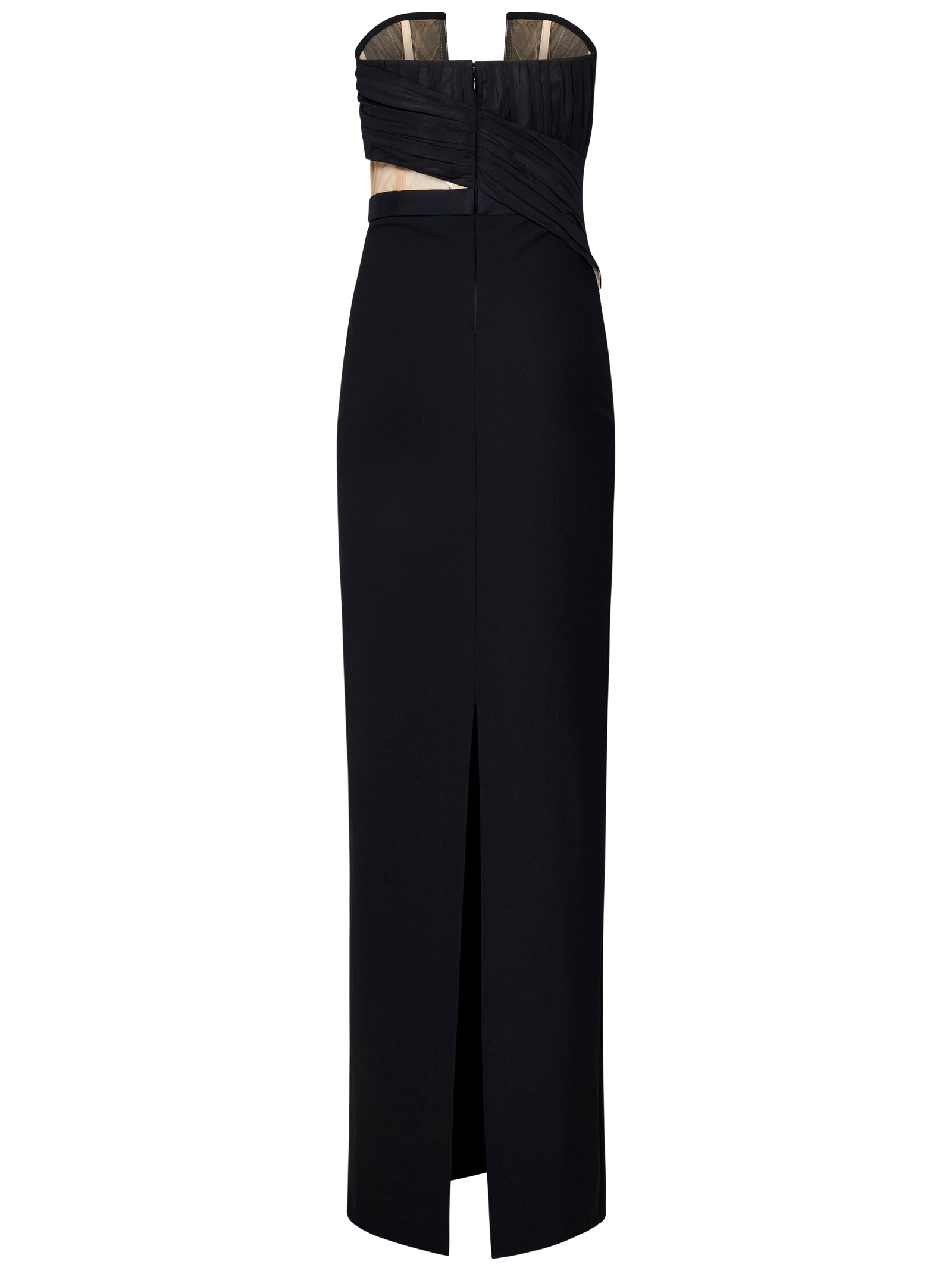 Corset Dress With Draped Georgette Insert