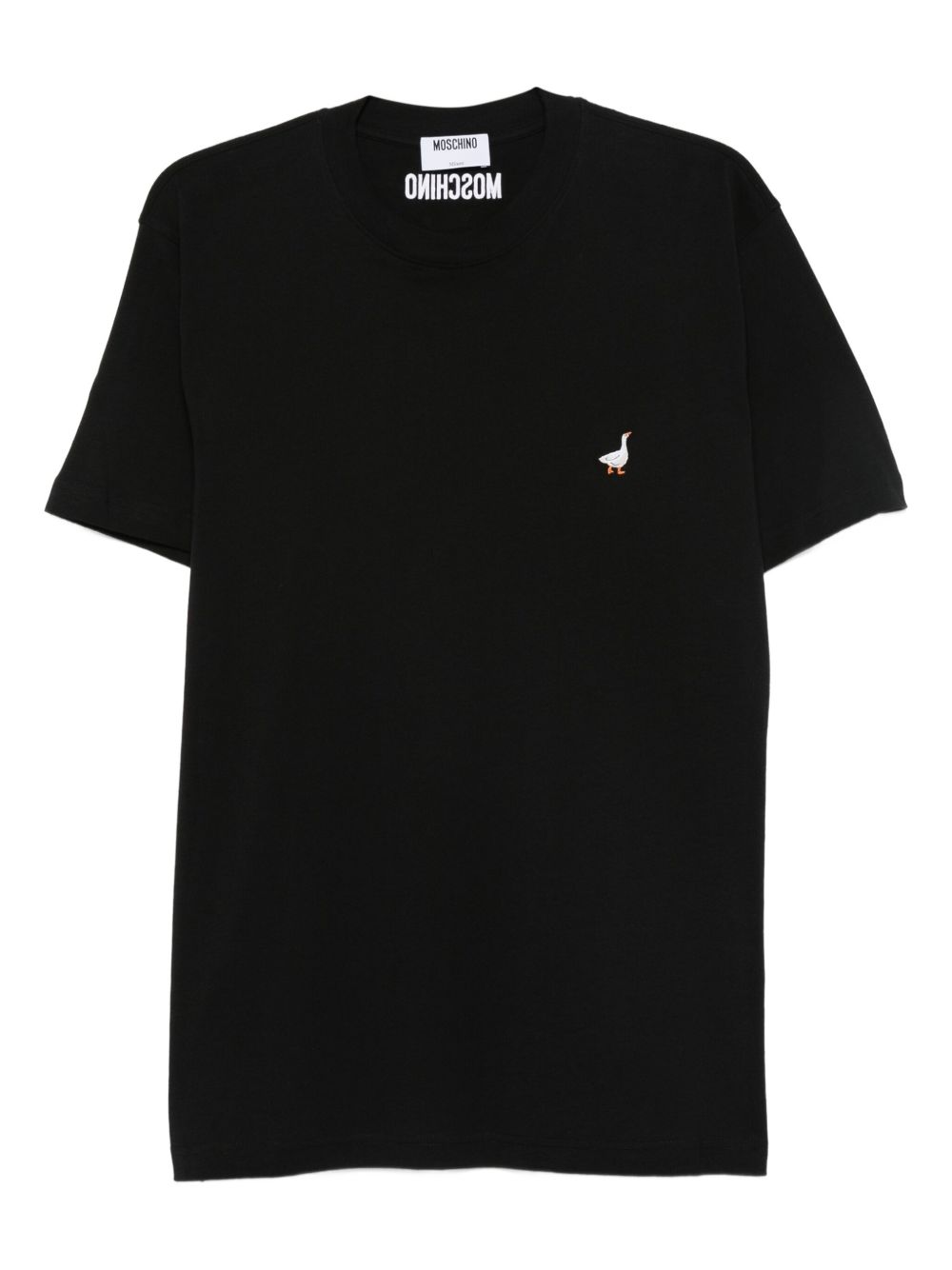 Cotton T-Shirt with Embroidered Goose Detail