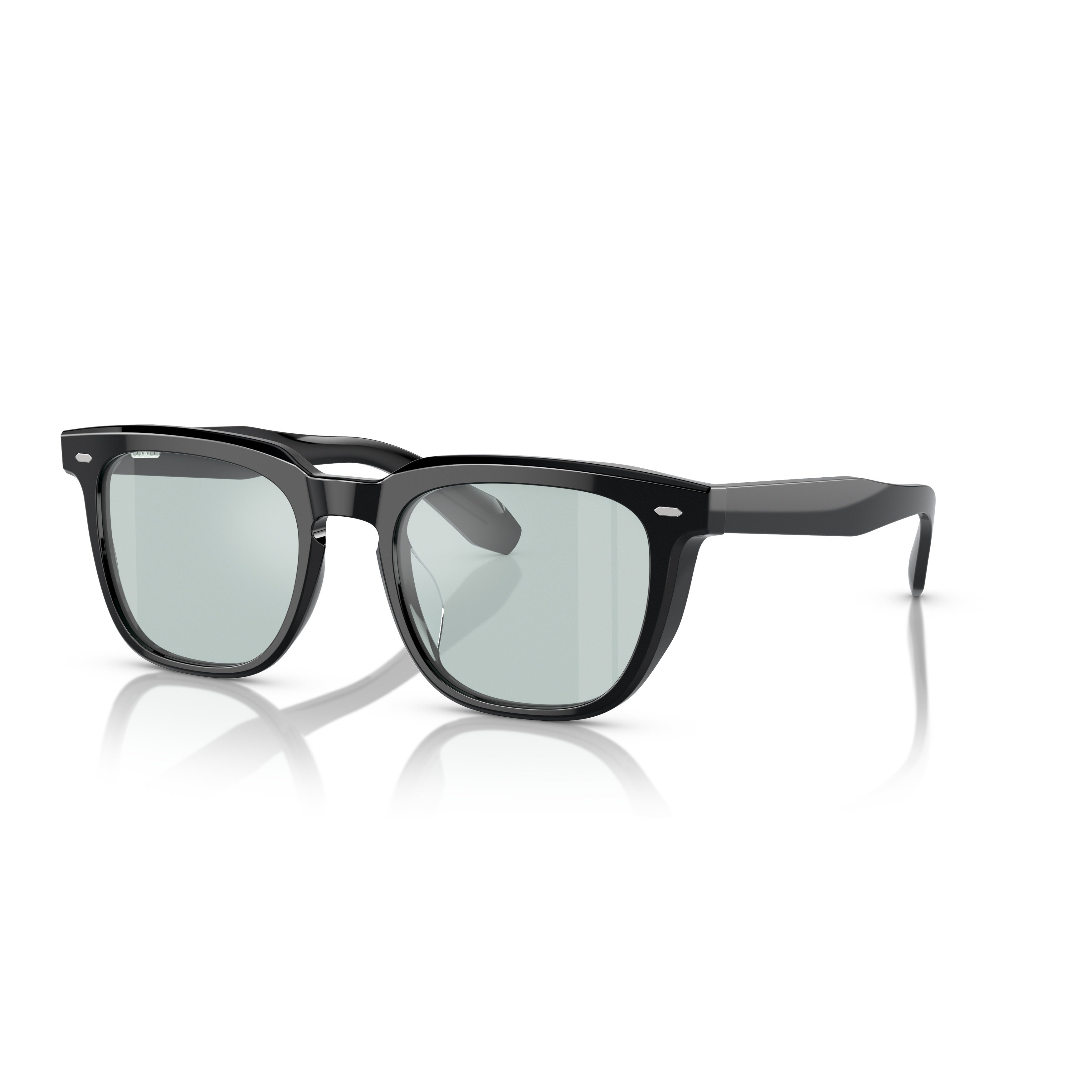 0ov5546u Glossy Black Acetate Square Frame Sunglasses