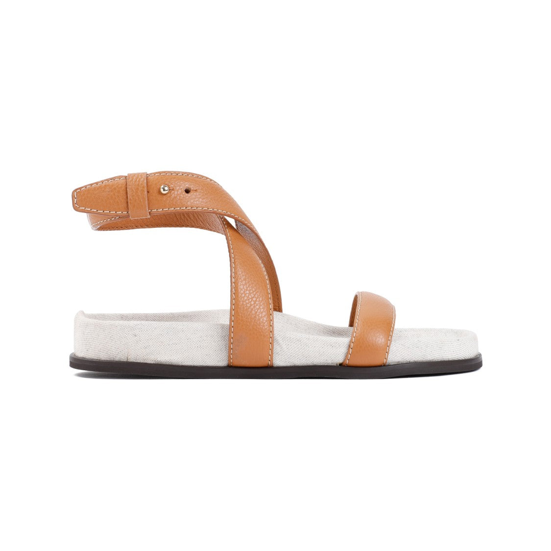 Tan Brown Leather Sandal