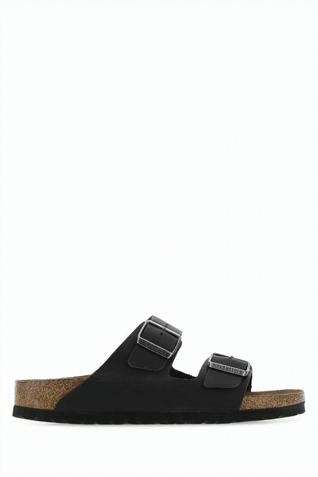 Double Strap Leather Slide Sandal