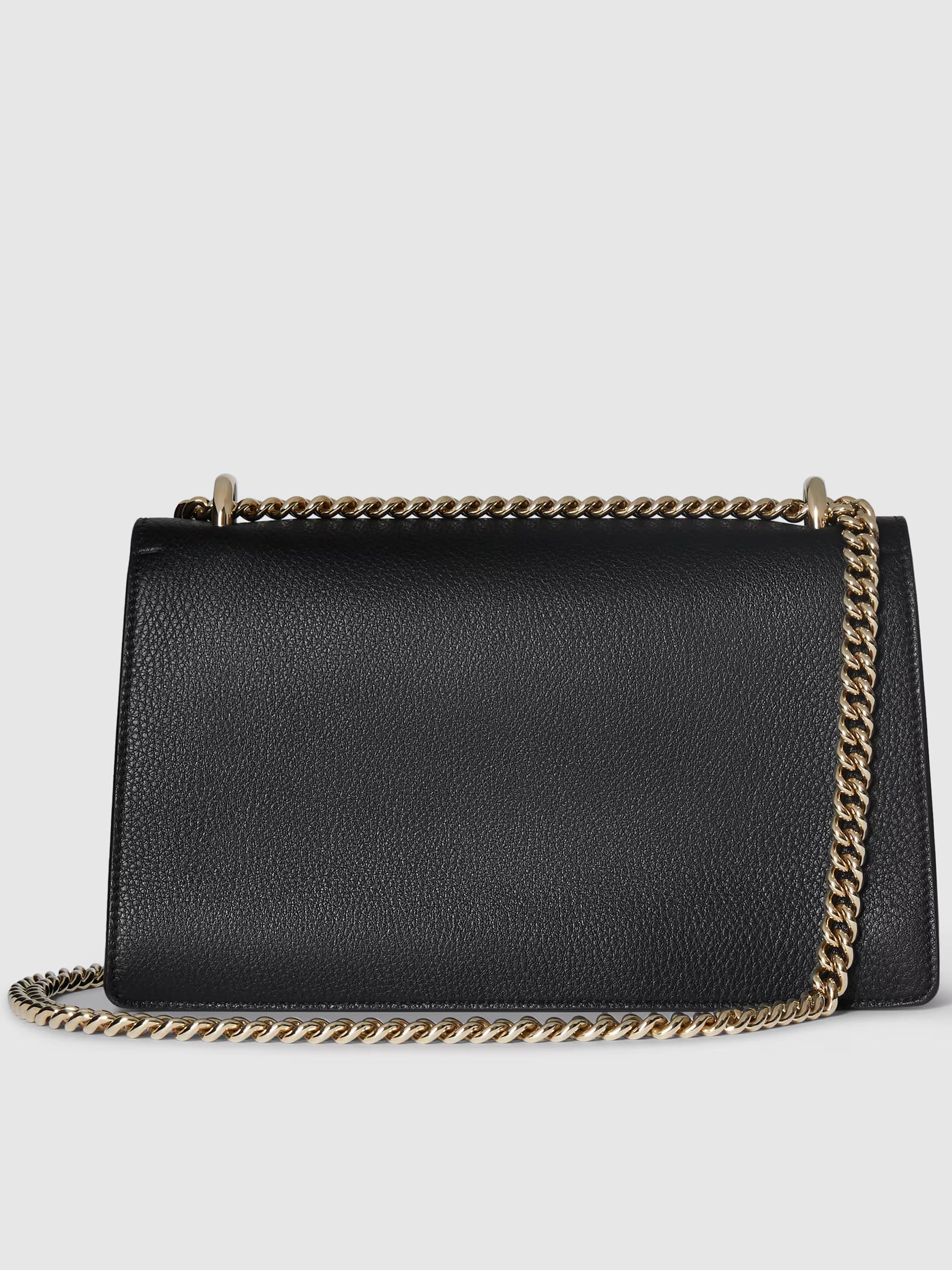 Black Dionysus Medium Leather Shoulder Bag