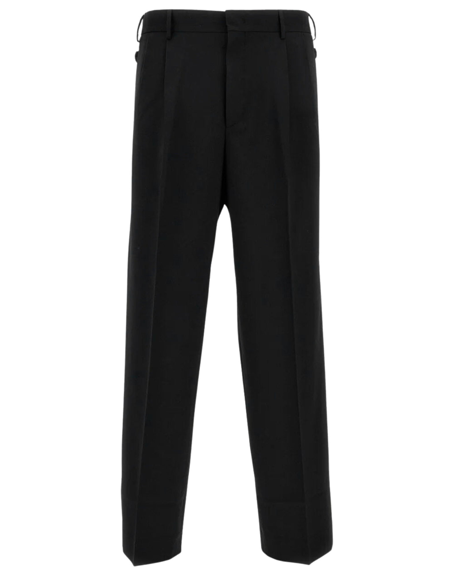Men’S Pleated Black Trousers