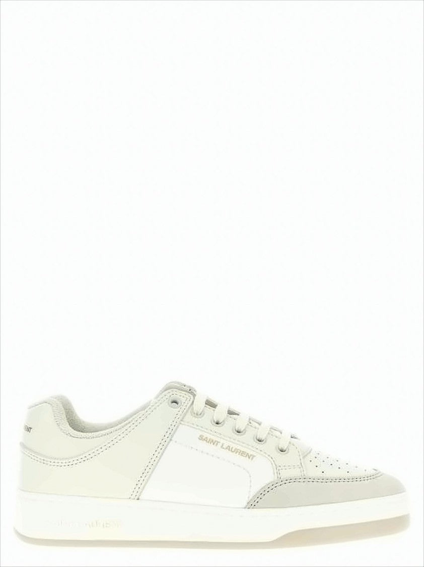 Low-Top Sneakers with Gold Lettering