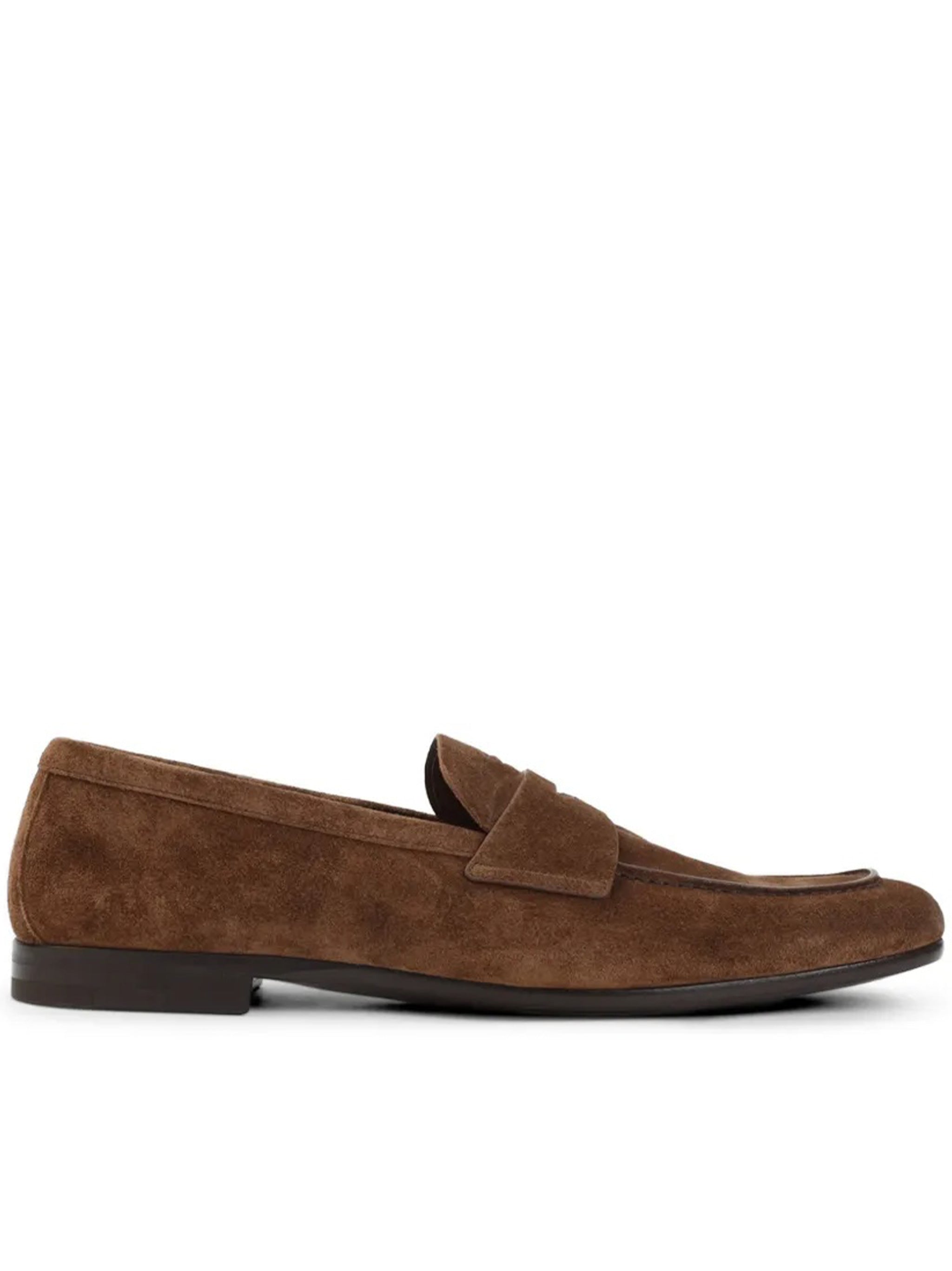 Brown Mocassini Suede Penny Loafers
