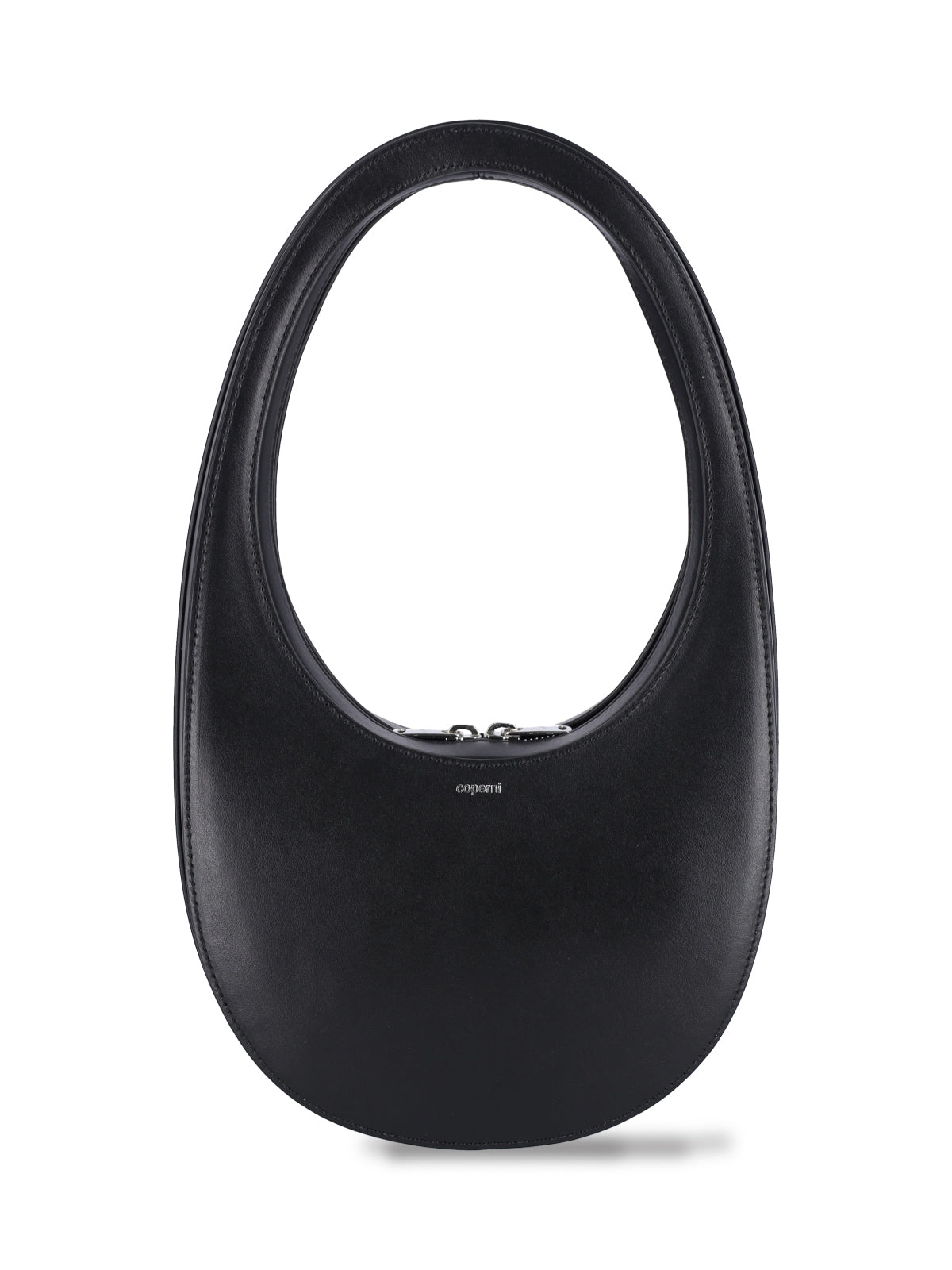"Swipe" Shoulder Bag, In Black Leather