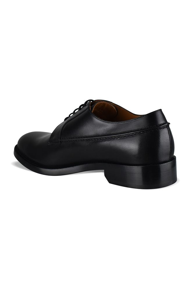 Cunningham Patent Leather Derbies With Silver-Plated Logo