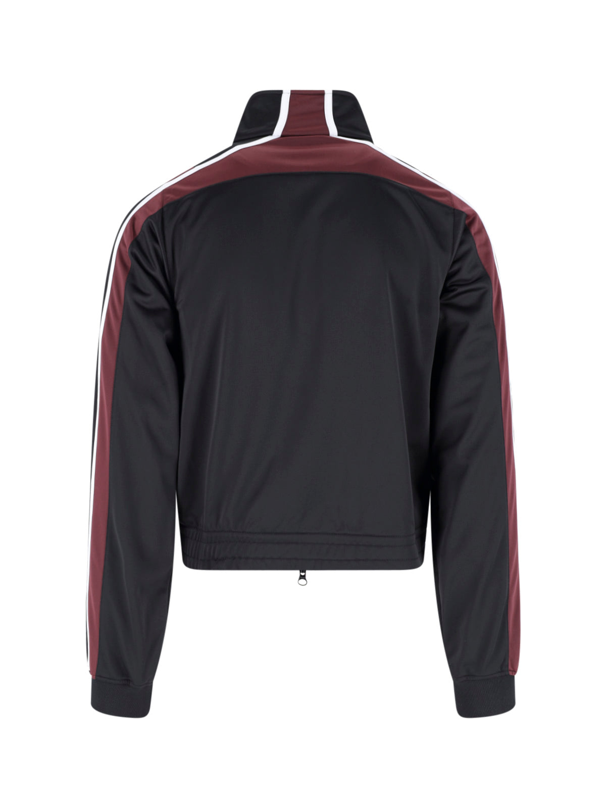 Cropped Track Jacket with High Collar and Dynamic Piping