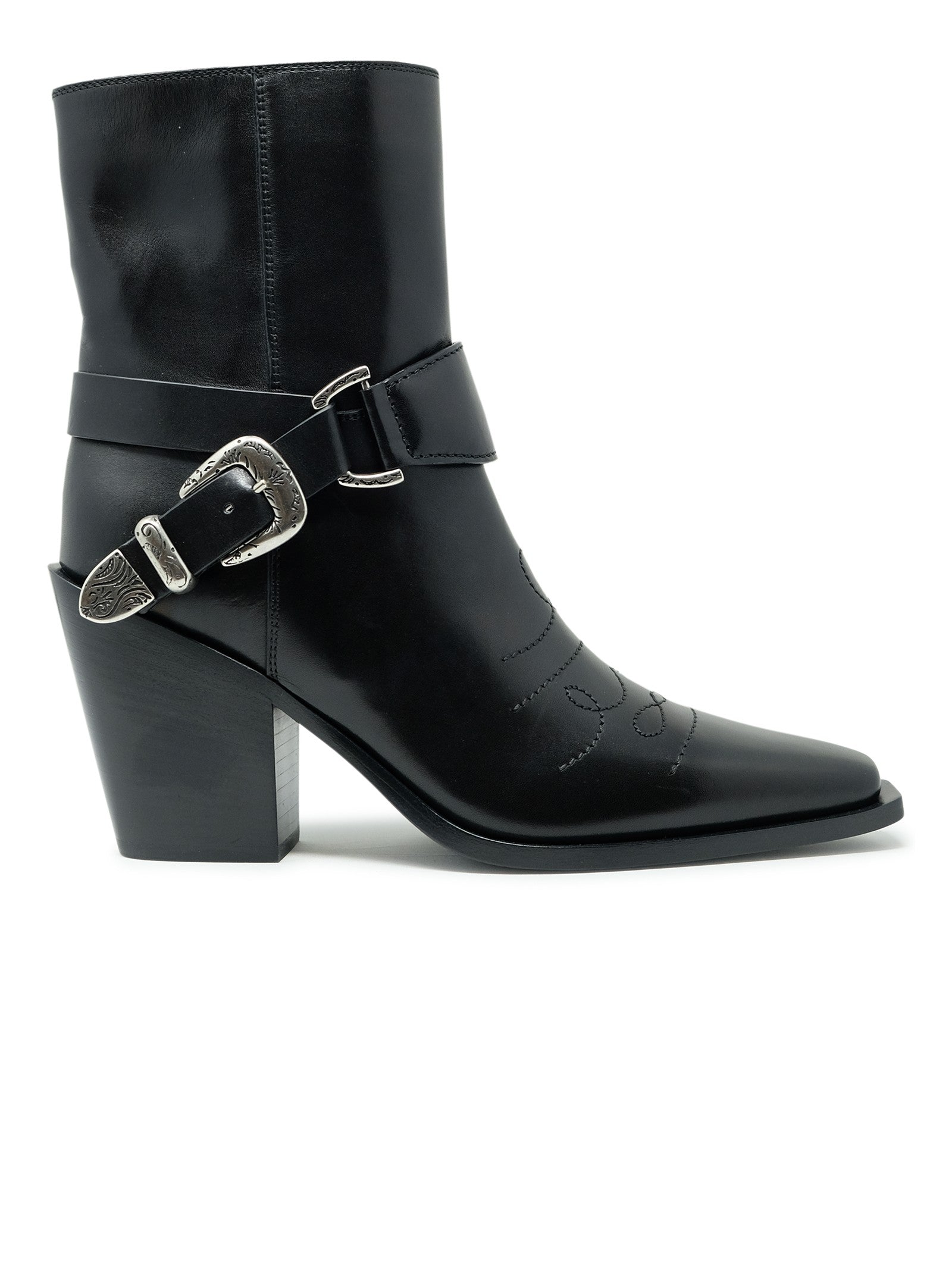 Sr481301 Black Leather Ankle Boots