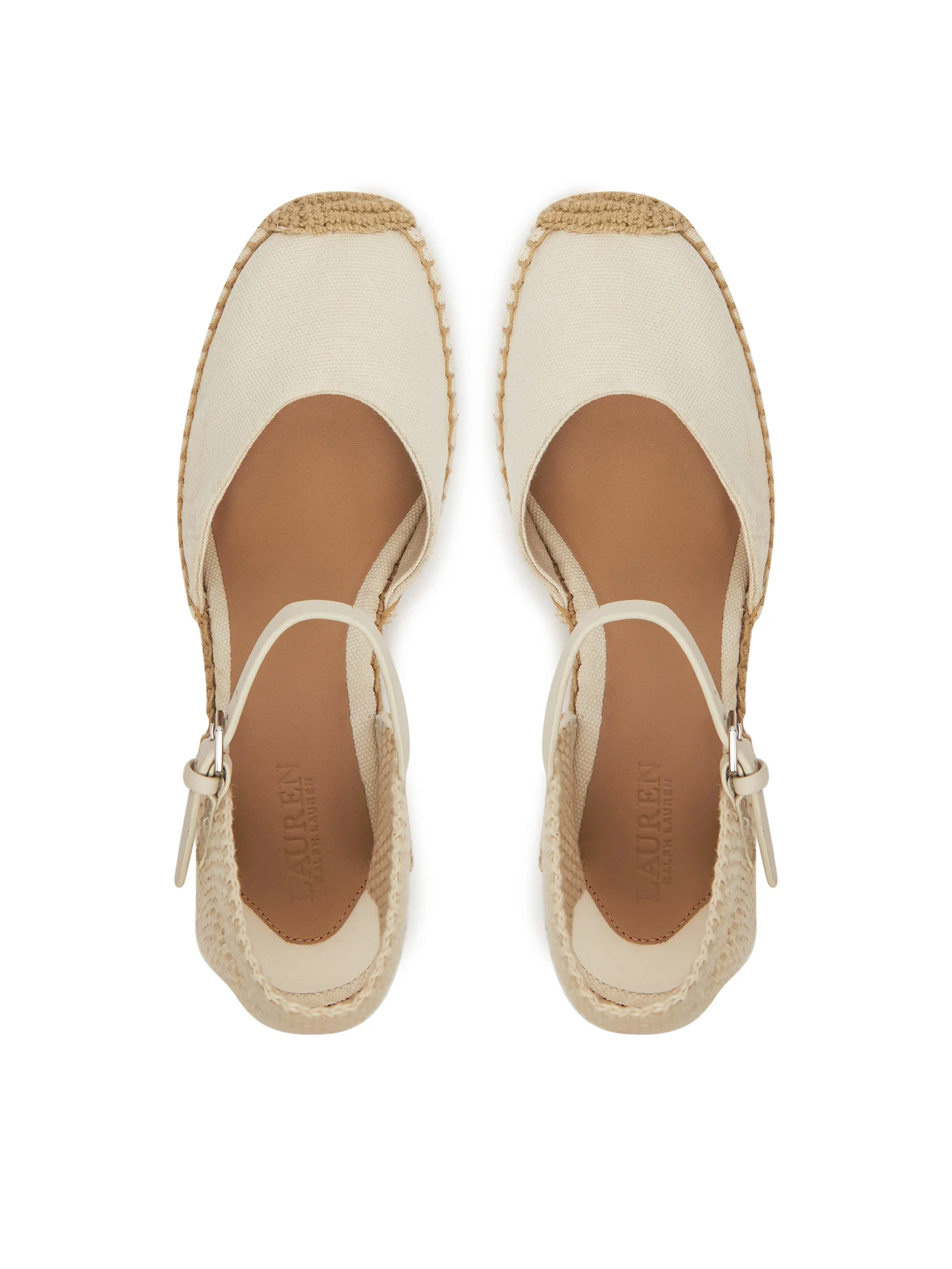 Woven Detailing Closed-Toe Wedge Espadrilles with Jute-Wrapped Platform