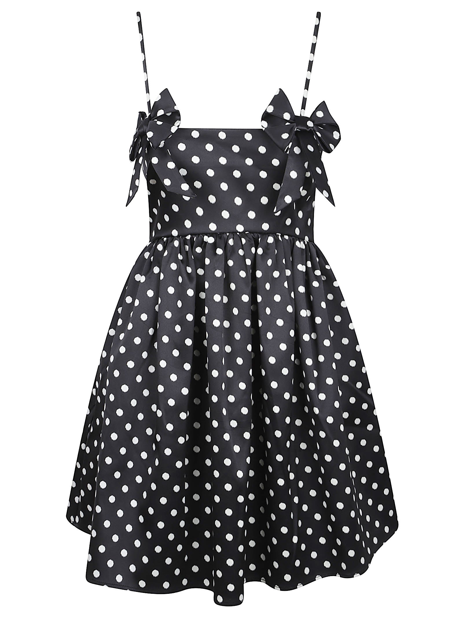 Satin Polka Dot Mini Dress