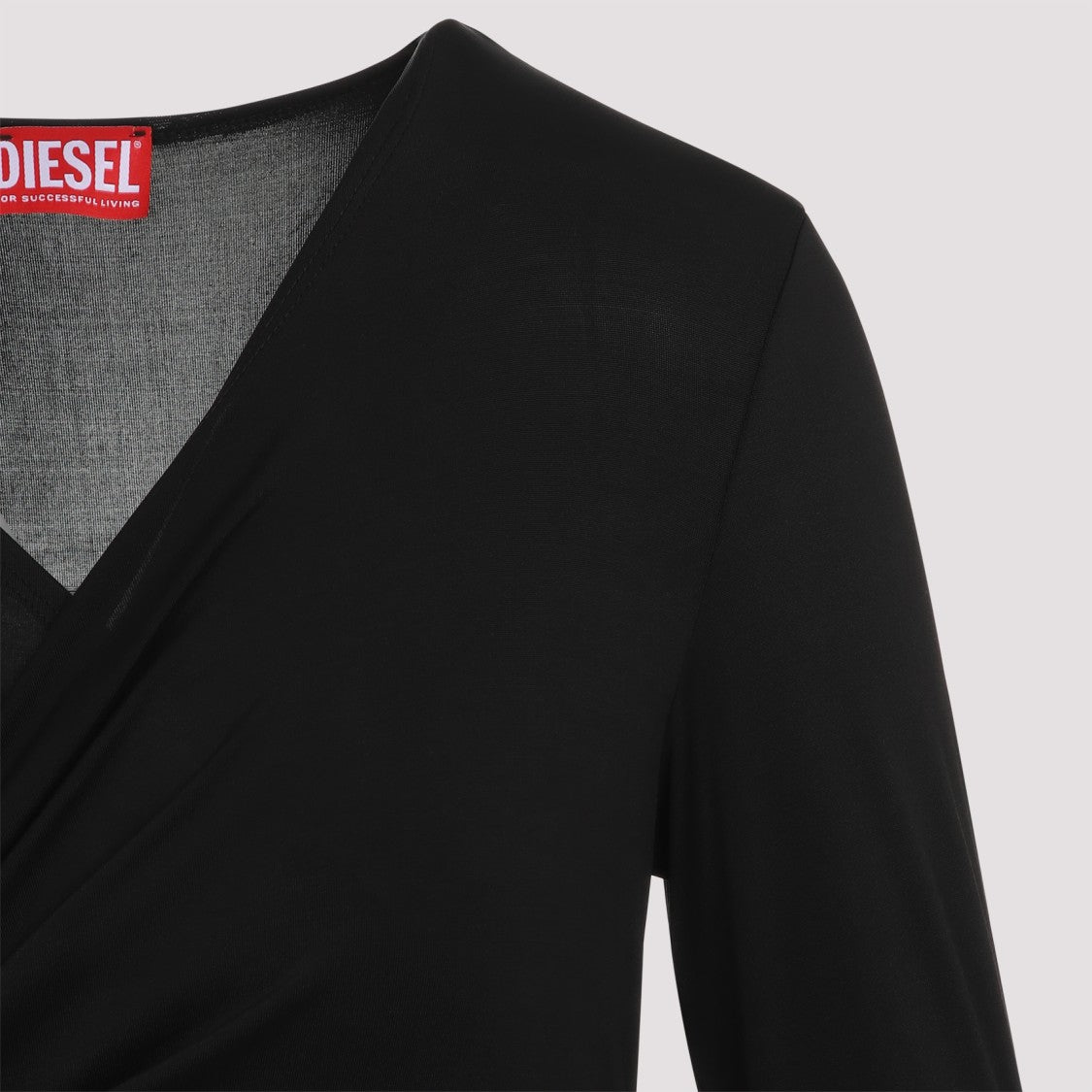 Wrap Design Top With Deep V-Neckline