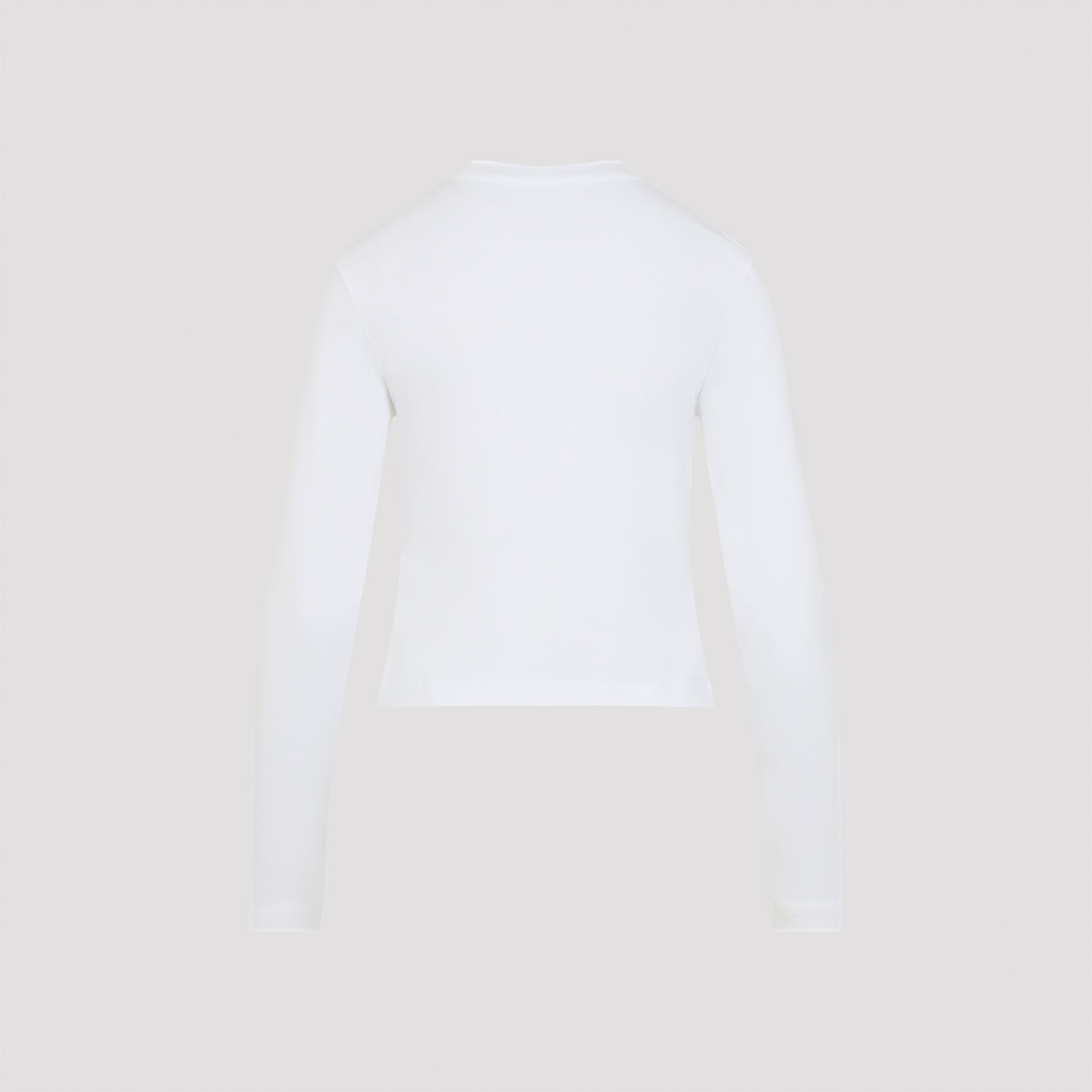 Fitted Long-Sleeve Top With High Neckline
