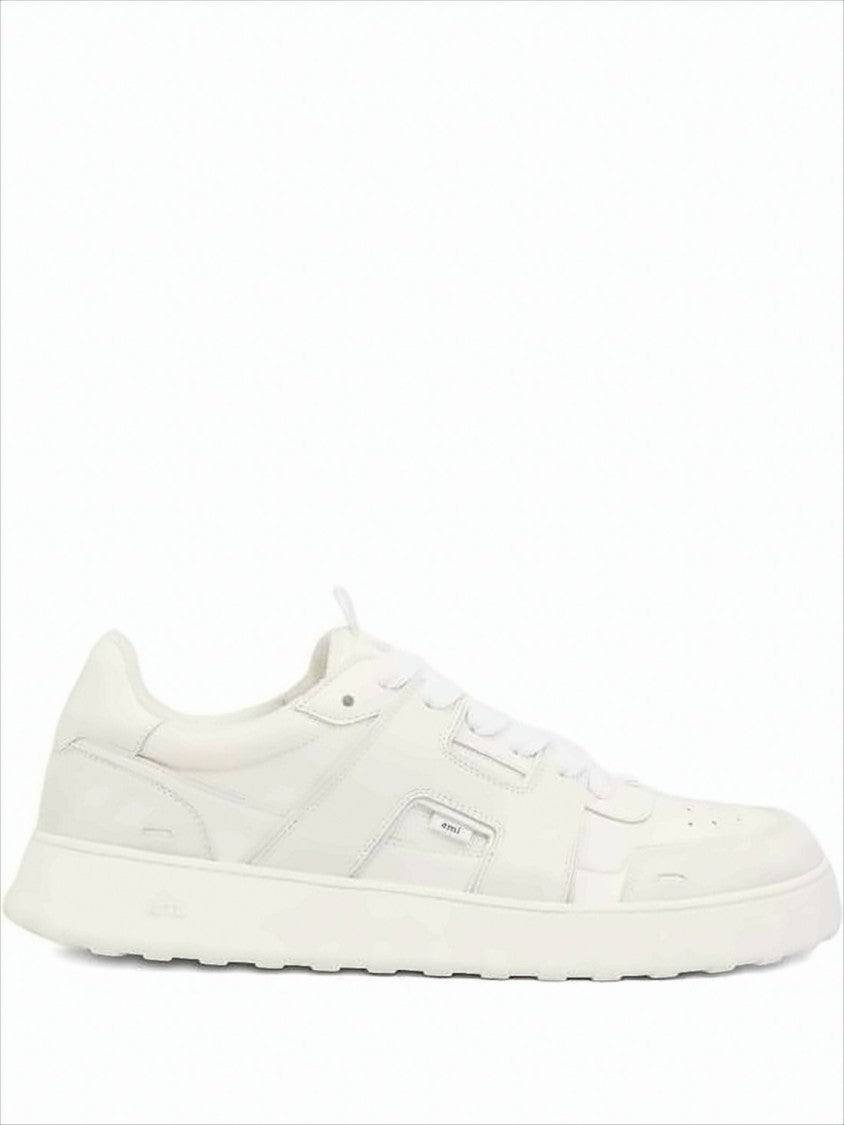 Low-Top Sneakers with Monochromatic Design